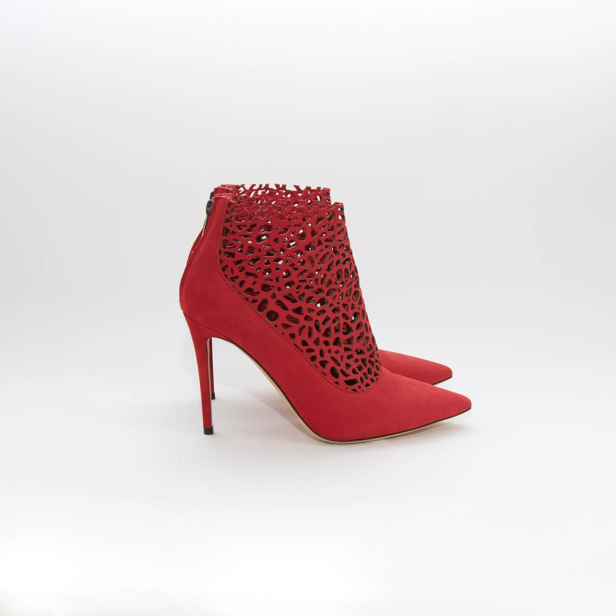 Jimmy Choo Red Cut Out Shoe Boots - Image 5