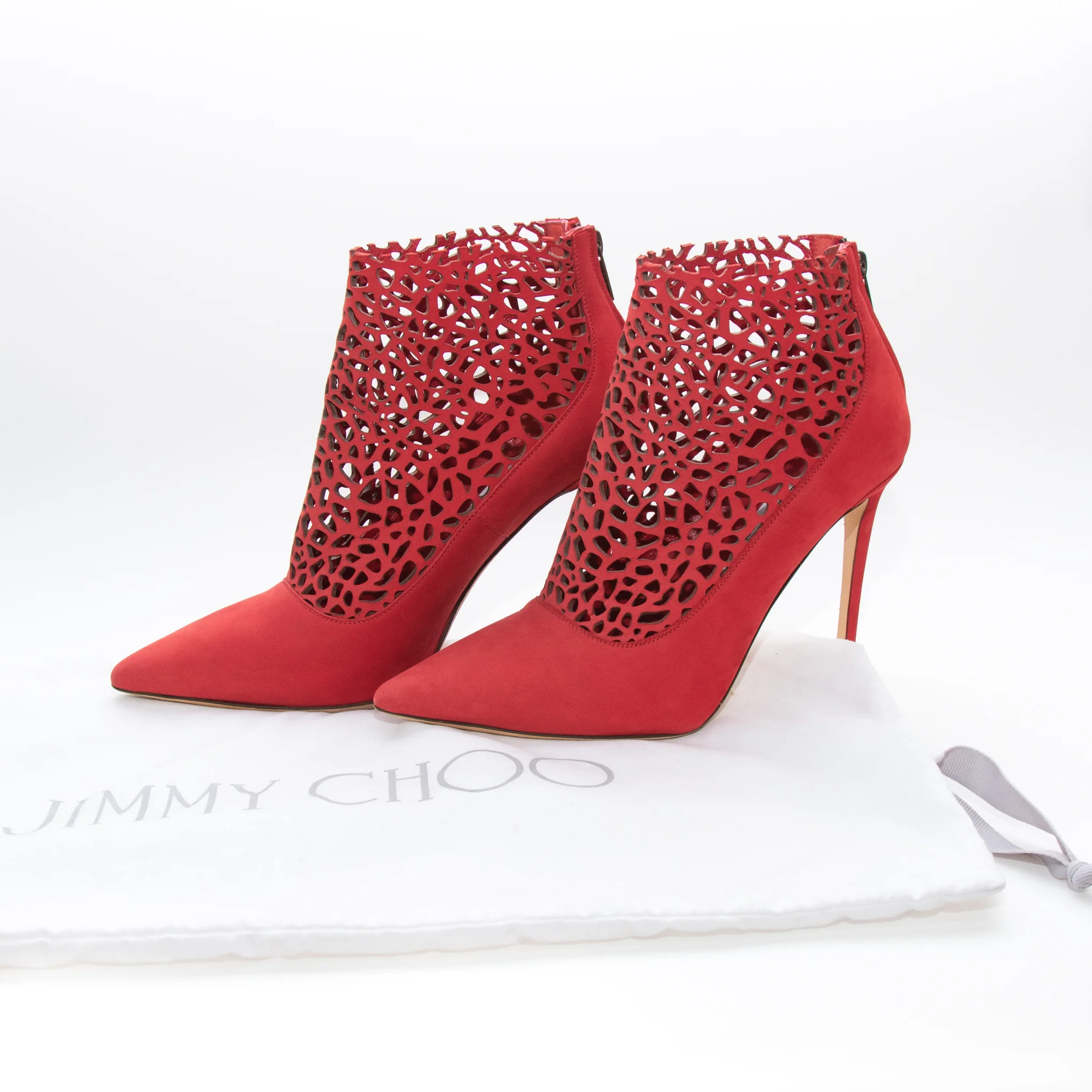 Jimmy Choo Red Cut Out Shoe Boots - Image 7