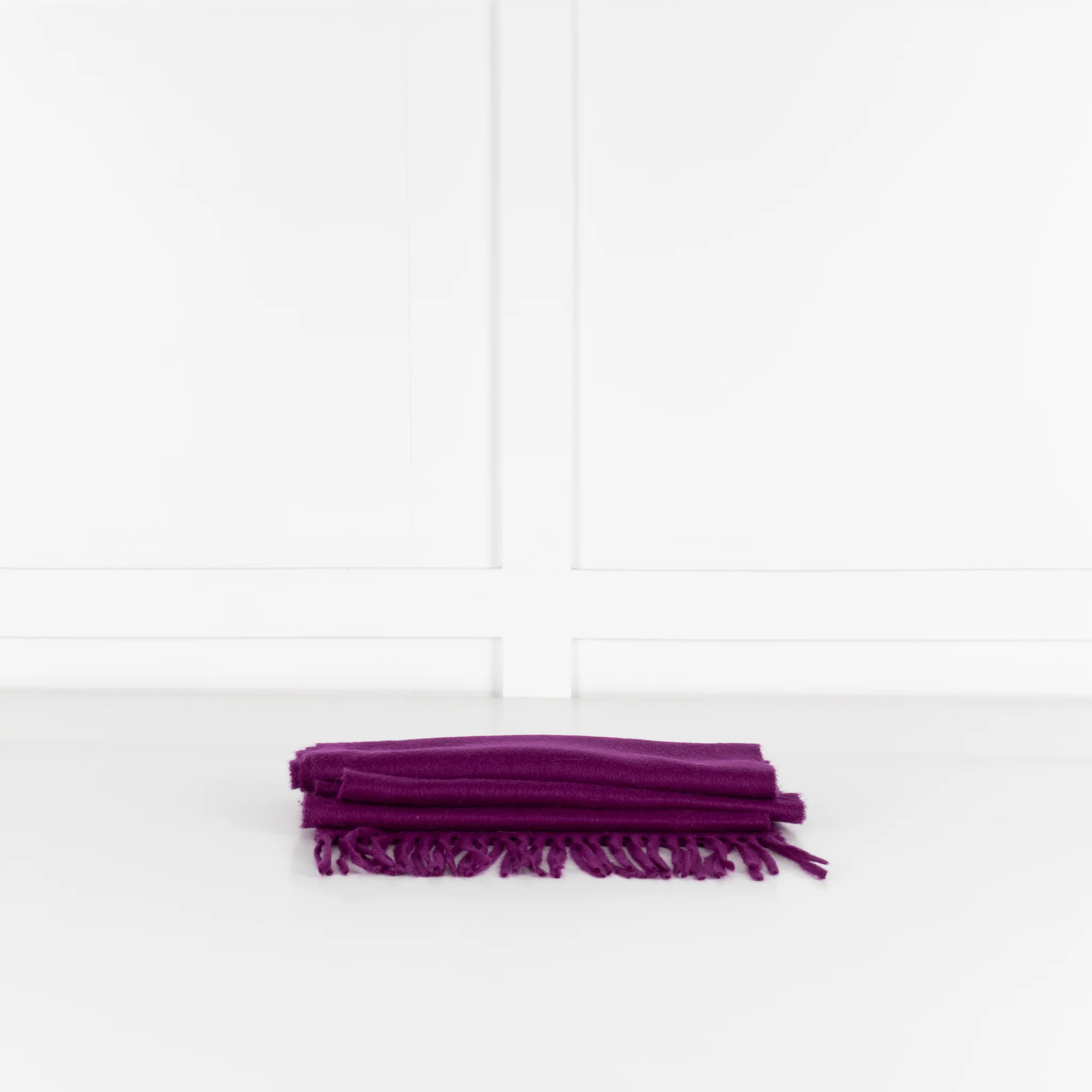 Johnstons of Elgin Purple Cashmere Scarf