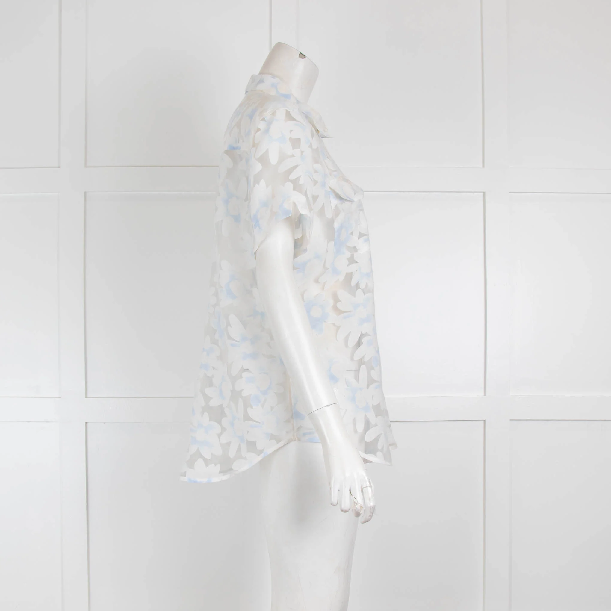 Joie White Floral Short Sleeved Blouse - Image 2
