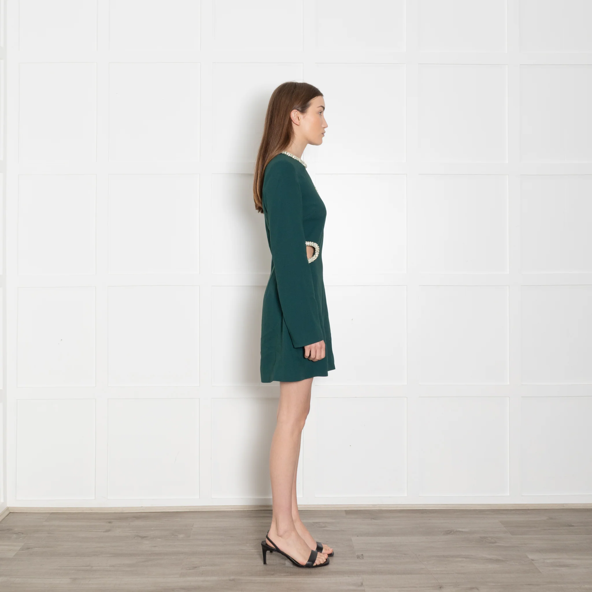 Jonathan Simkhai Green Beaded Mini Dress - Image 6