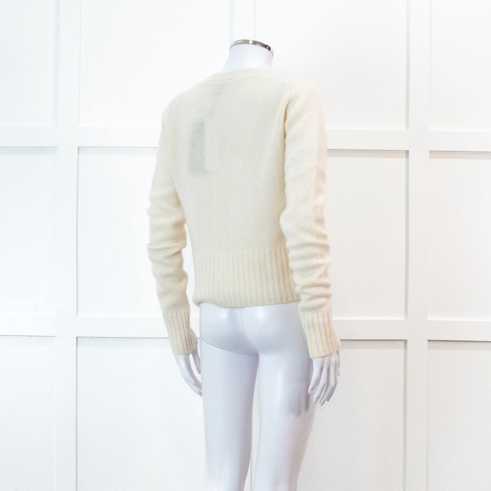 Joseph 100% Cashmere Ivory Cardigan - Image 4