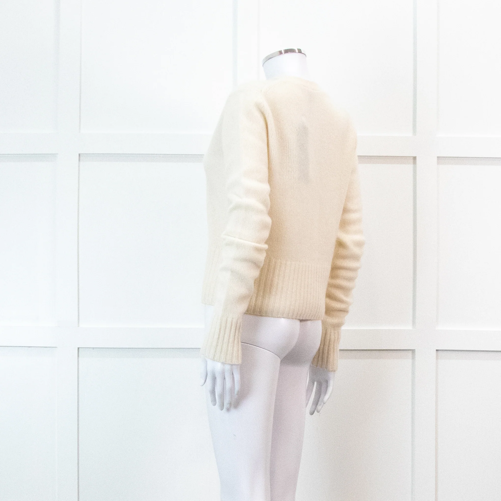 Joseph 100% Cashmere Ivory Cardigan - Image 6