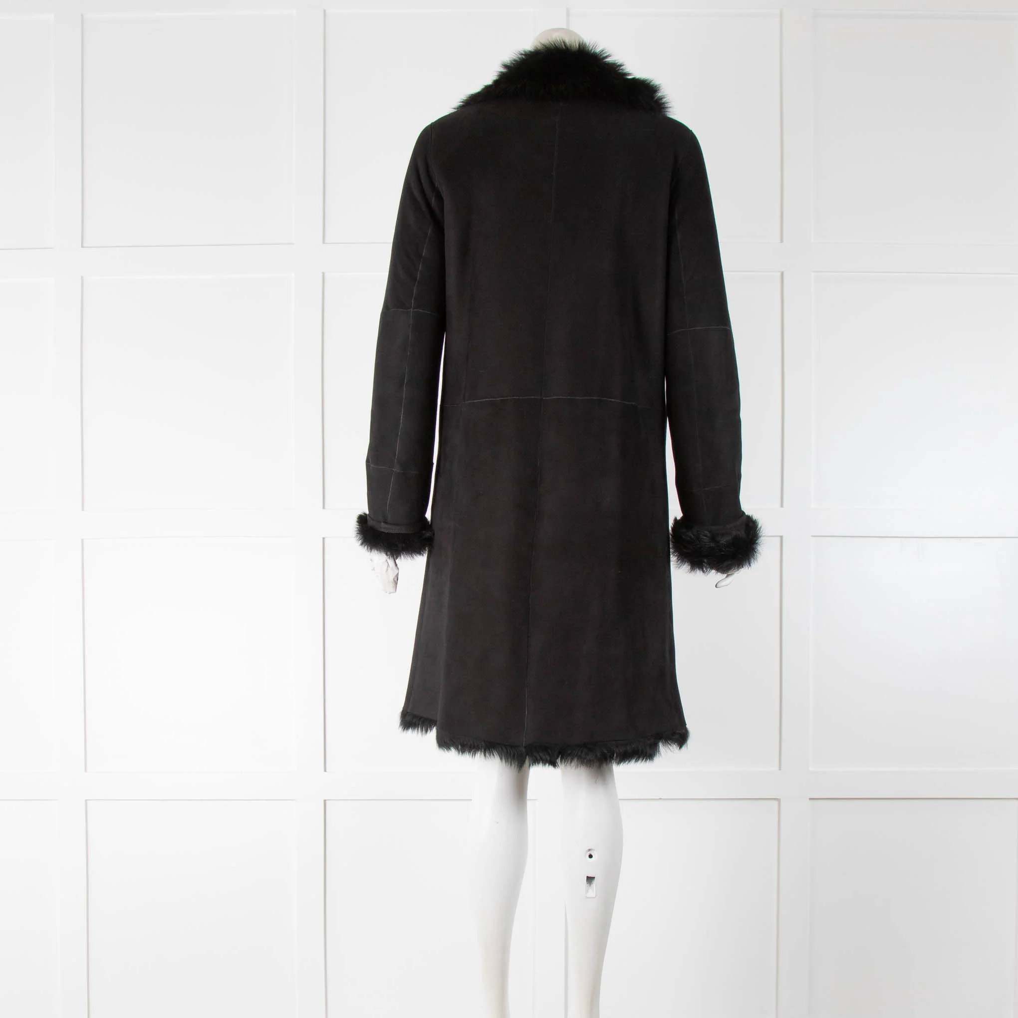 Joseph Anais Toscanna Black Shearling Coat - Image 3
