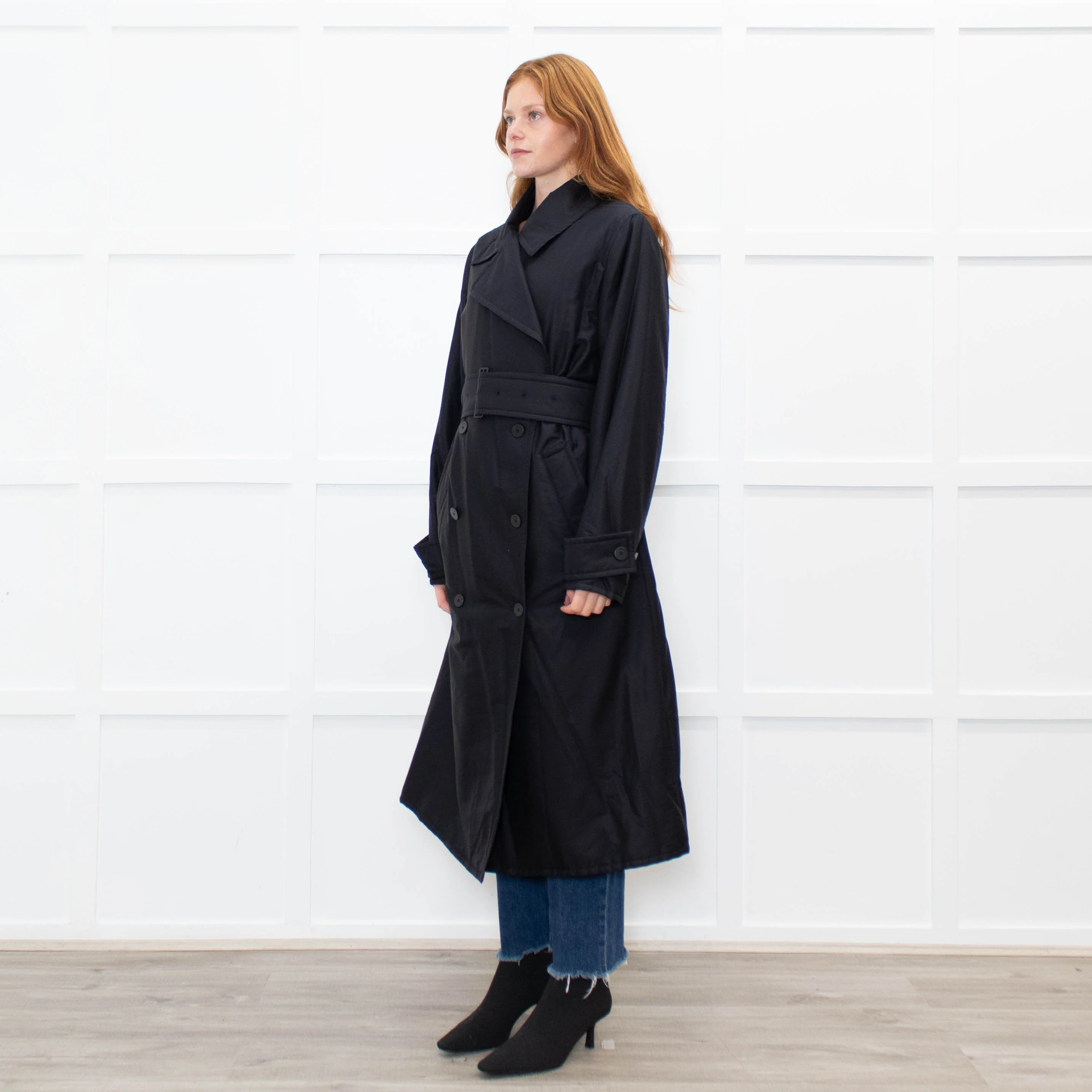 Joseph Black Claremont Padded Silk Blend Coat - Image 3