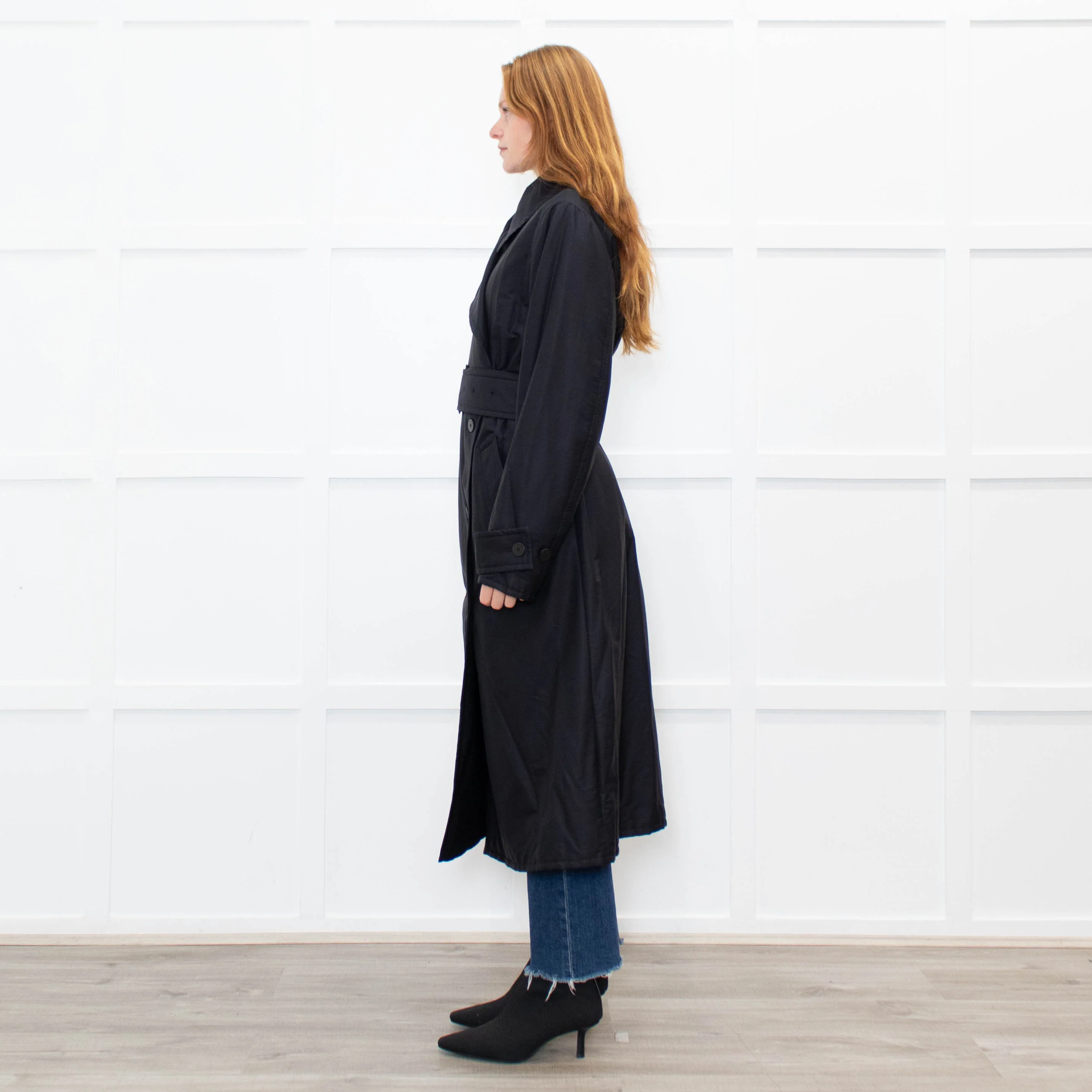 Joseph Black Claremont Padded Silk Blend Coat - Image 4