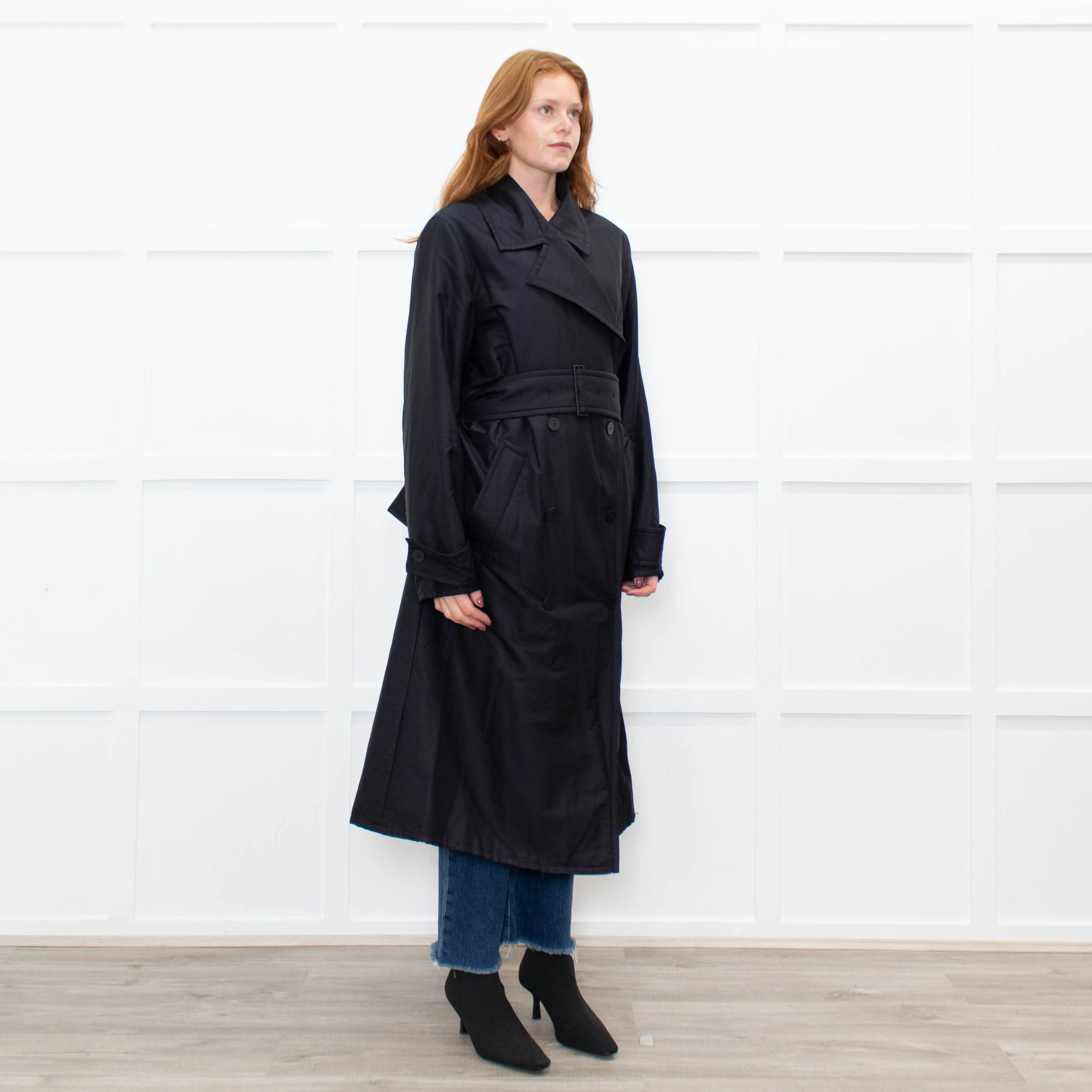 Joseph Black Claremont Padded Silk Blend Coat - Image 7