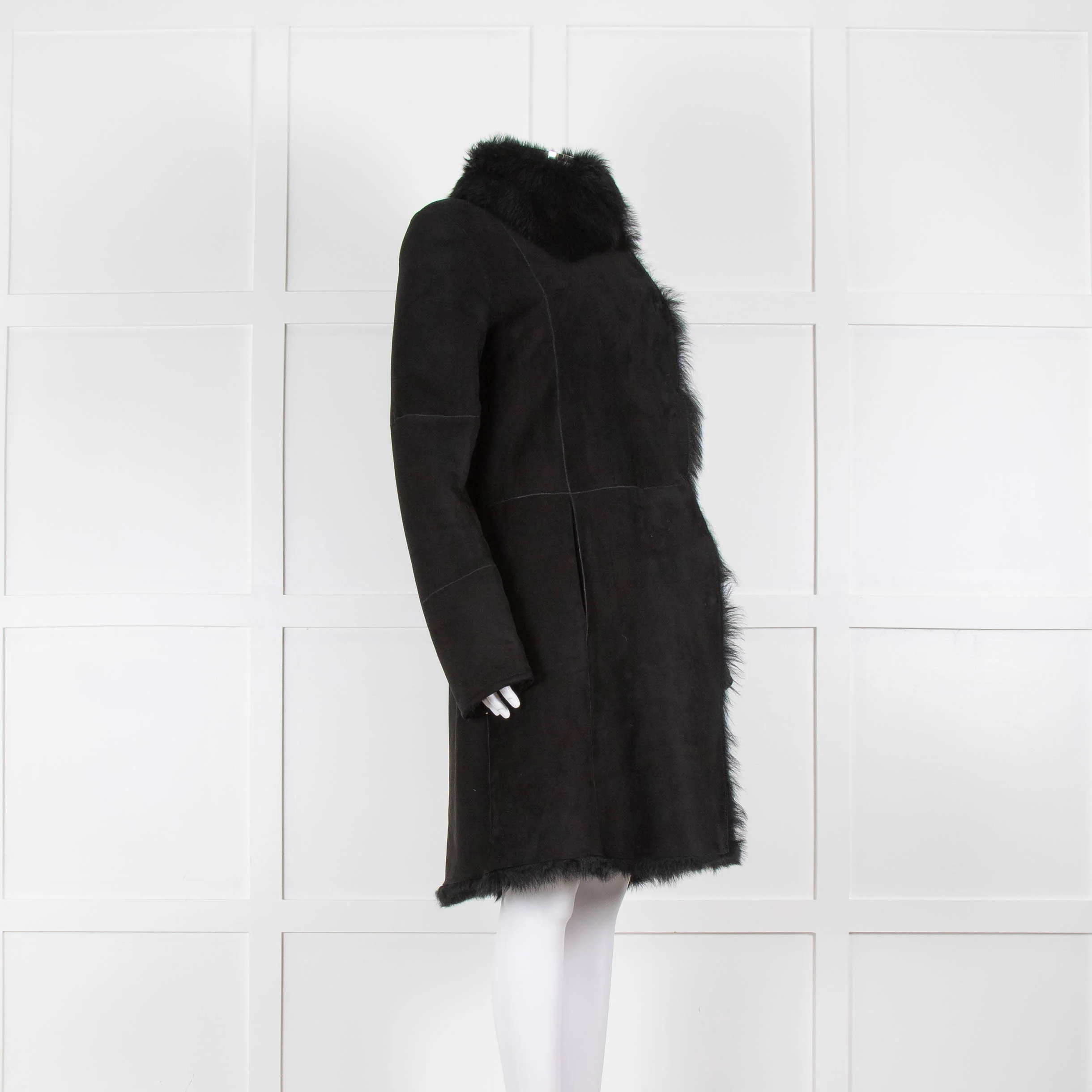 Joseph Black Classic  Shearling Coat - Image 2
