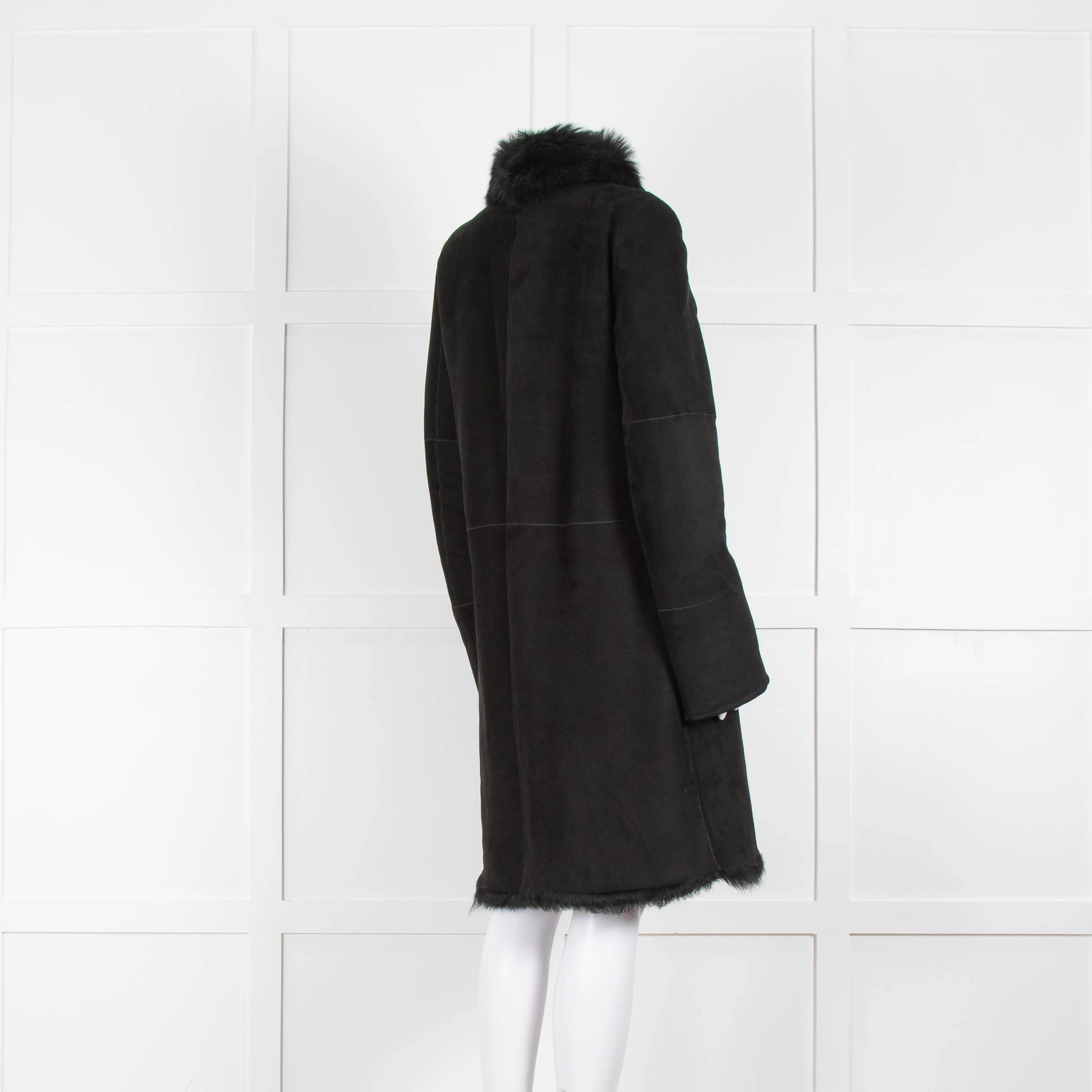 Joseph Black Classic  Shearling Coat - Image 4