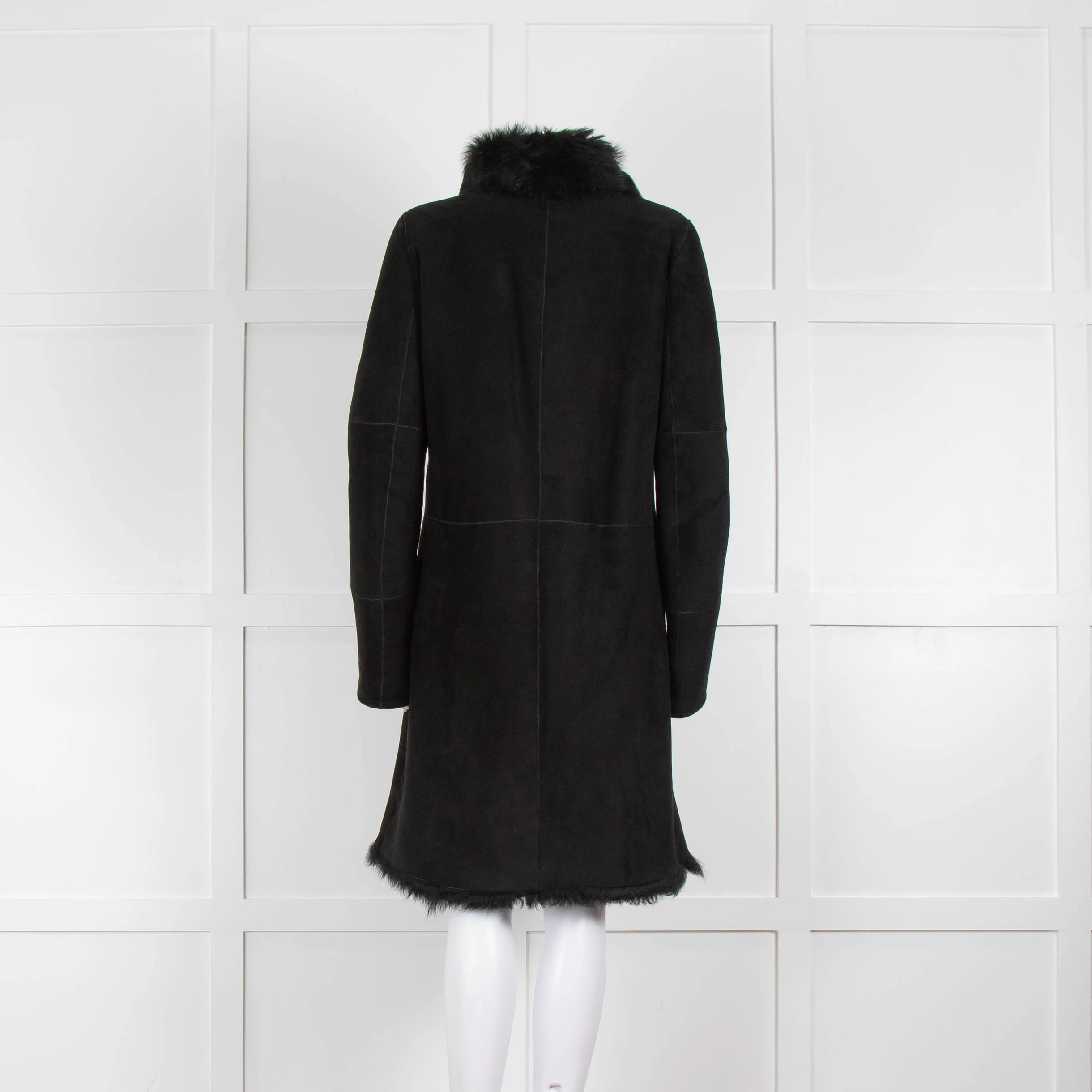 Joseph Black Classic  Shearling Coat - Image 5