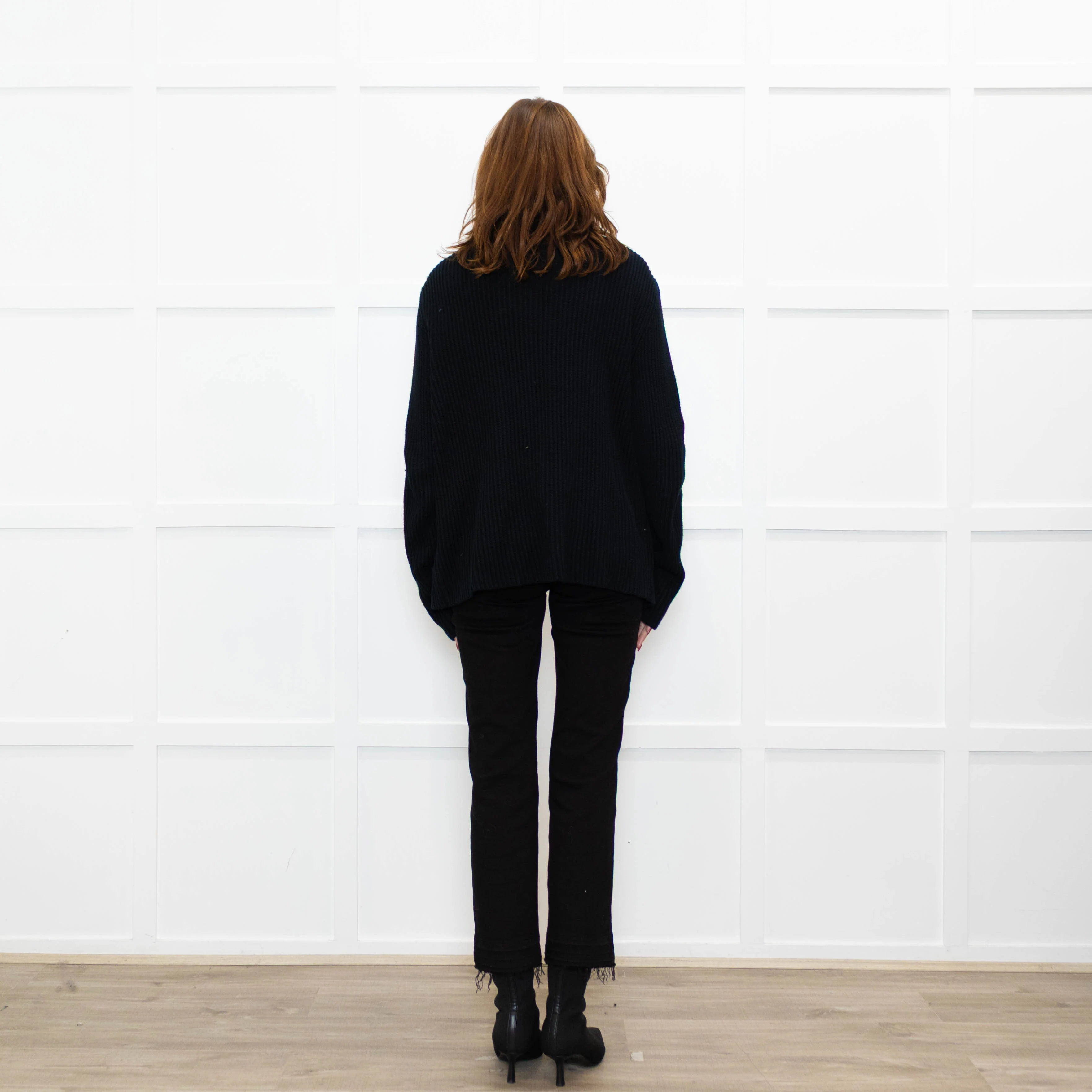 Joseph Black Cotton Fabric Trim Edge To Edge Cardigan - Image 5