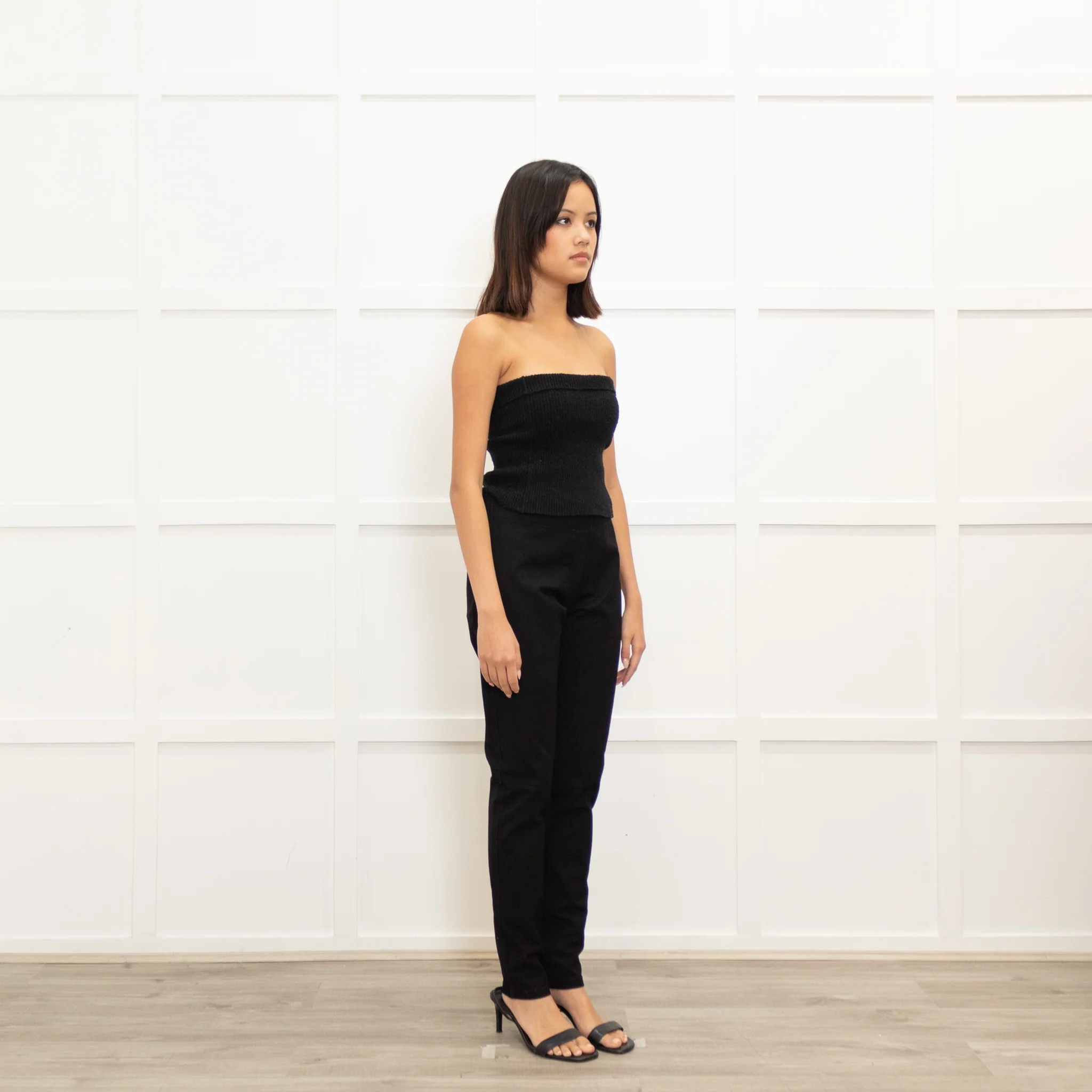 Joseph Black Elastic Waist Skinny Leg Trousers - Image 3