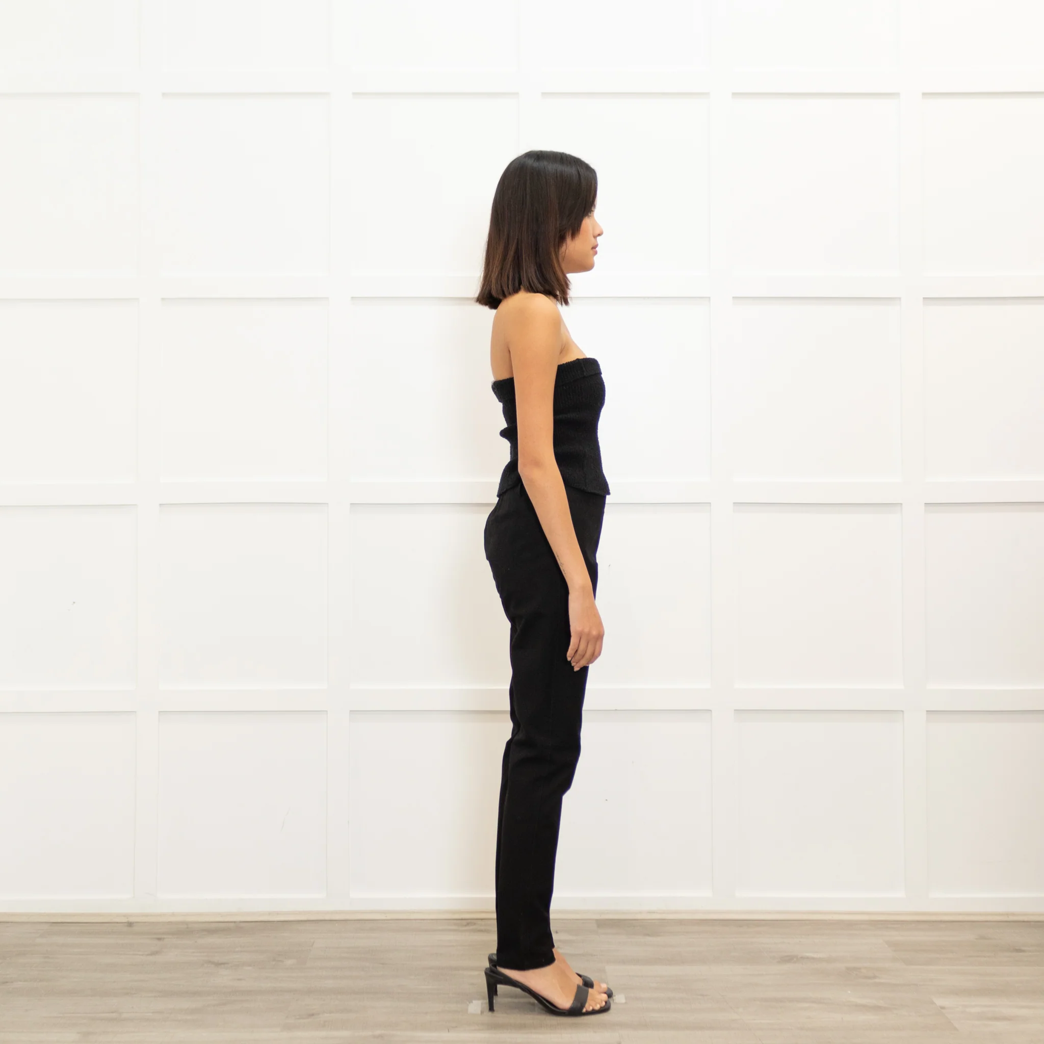 Joseph Black Elastic Waist Skinny Leg Trousers - Image 4