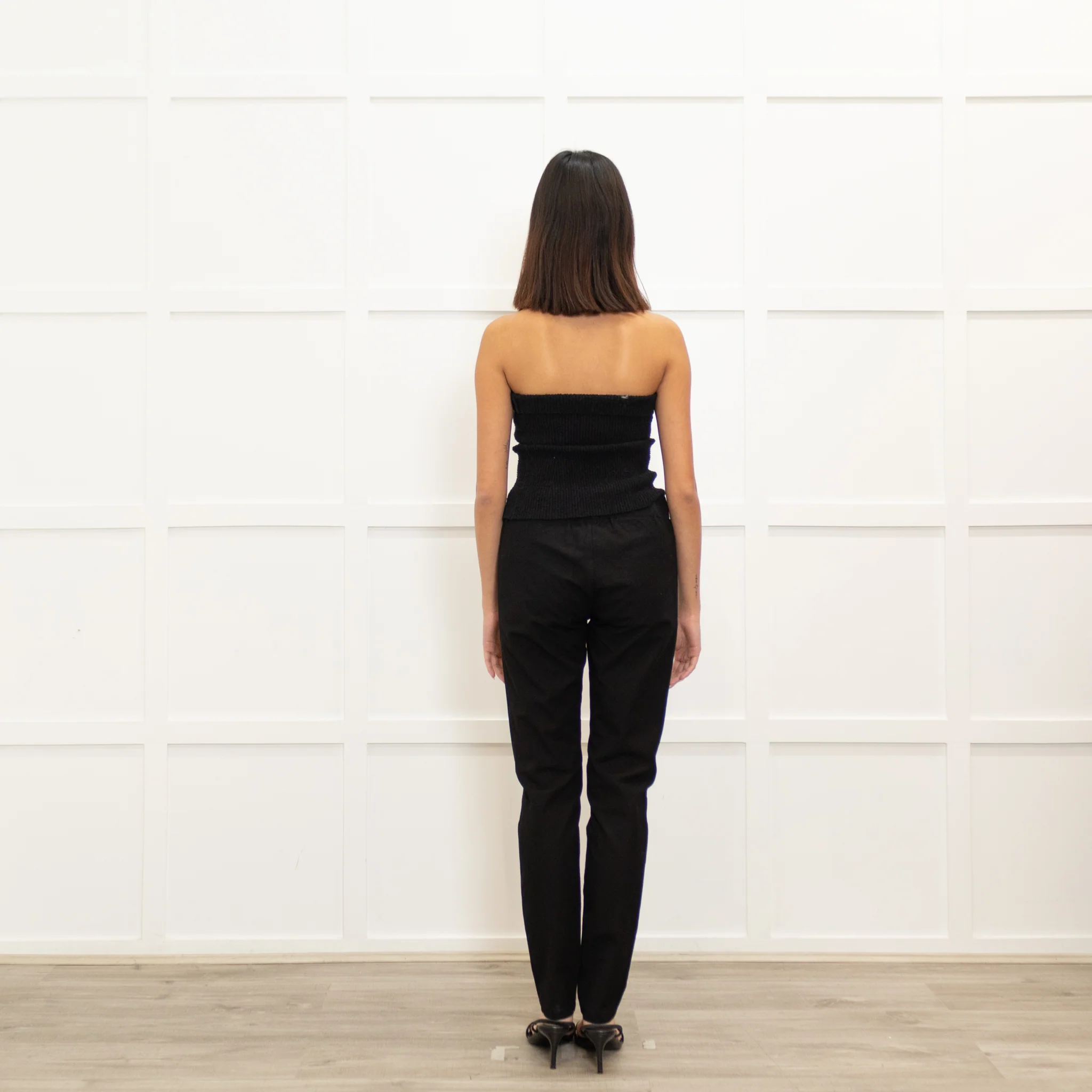 Joseph Black Elastic Waist Skinny Leg Trousers - Image 5