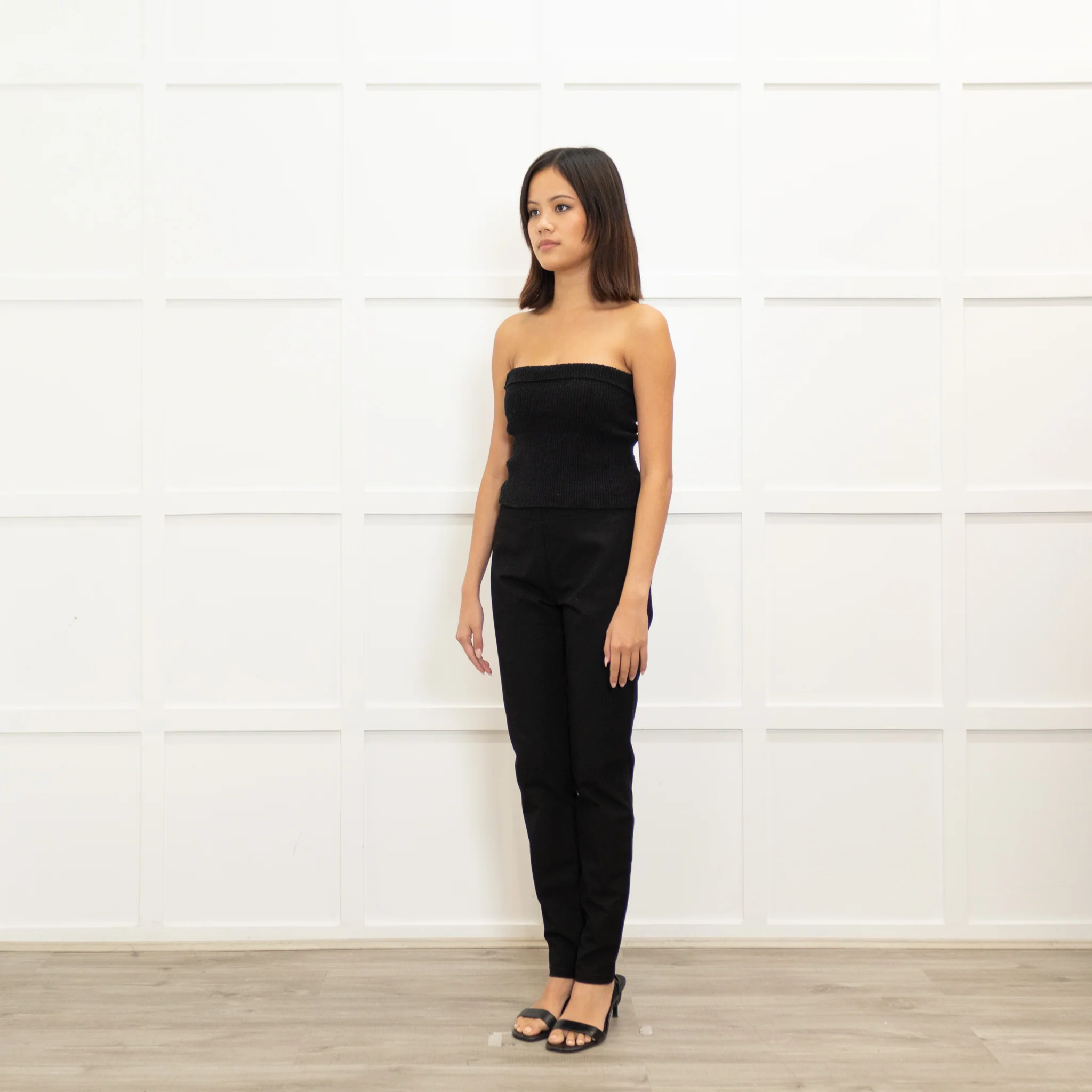 Joseph Black Elastic Waist Skinny Leg Trousers - Image 7