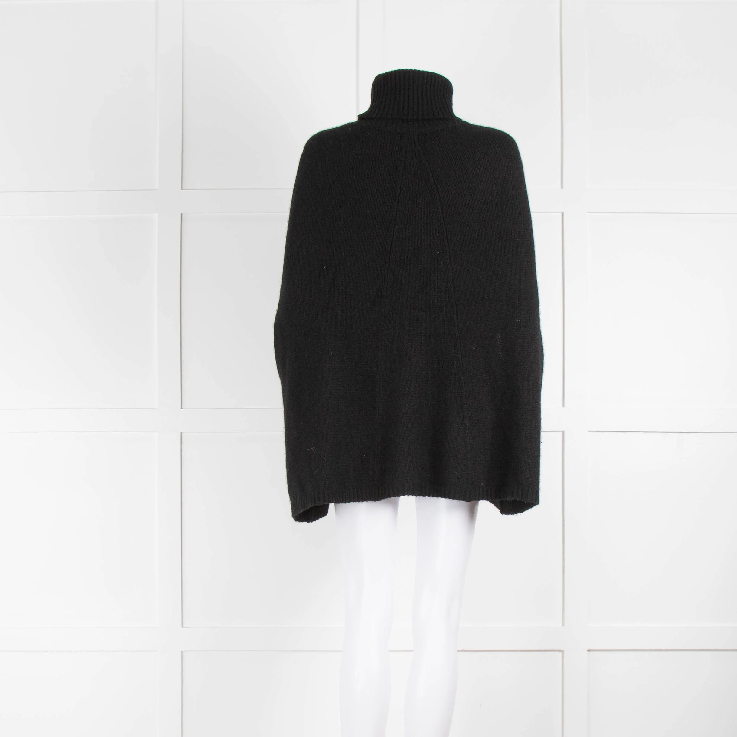 Joseph Black High Neck Cashmere Cape - Image 3
