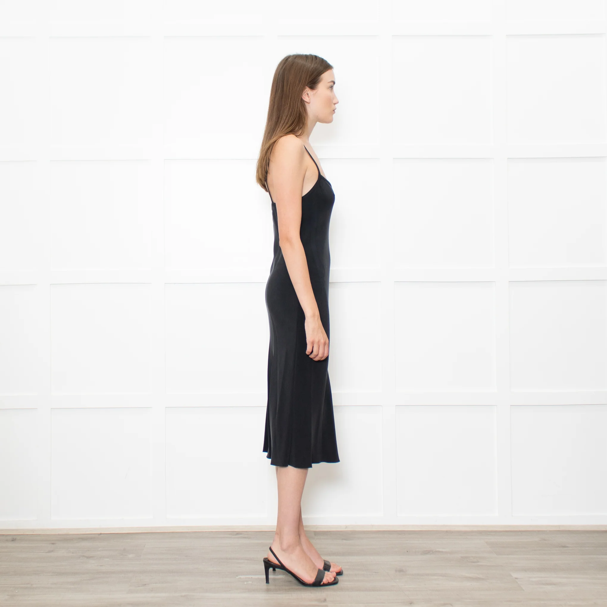 Joseph Black Silk Midi Slip Dress - Image 6
