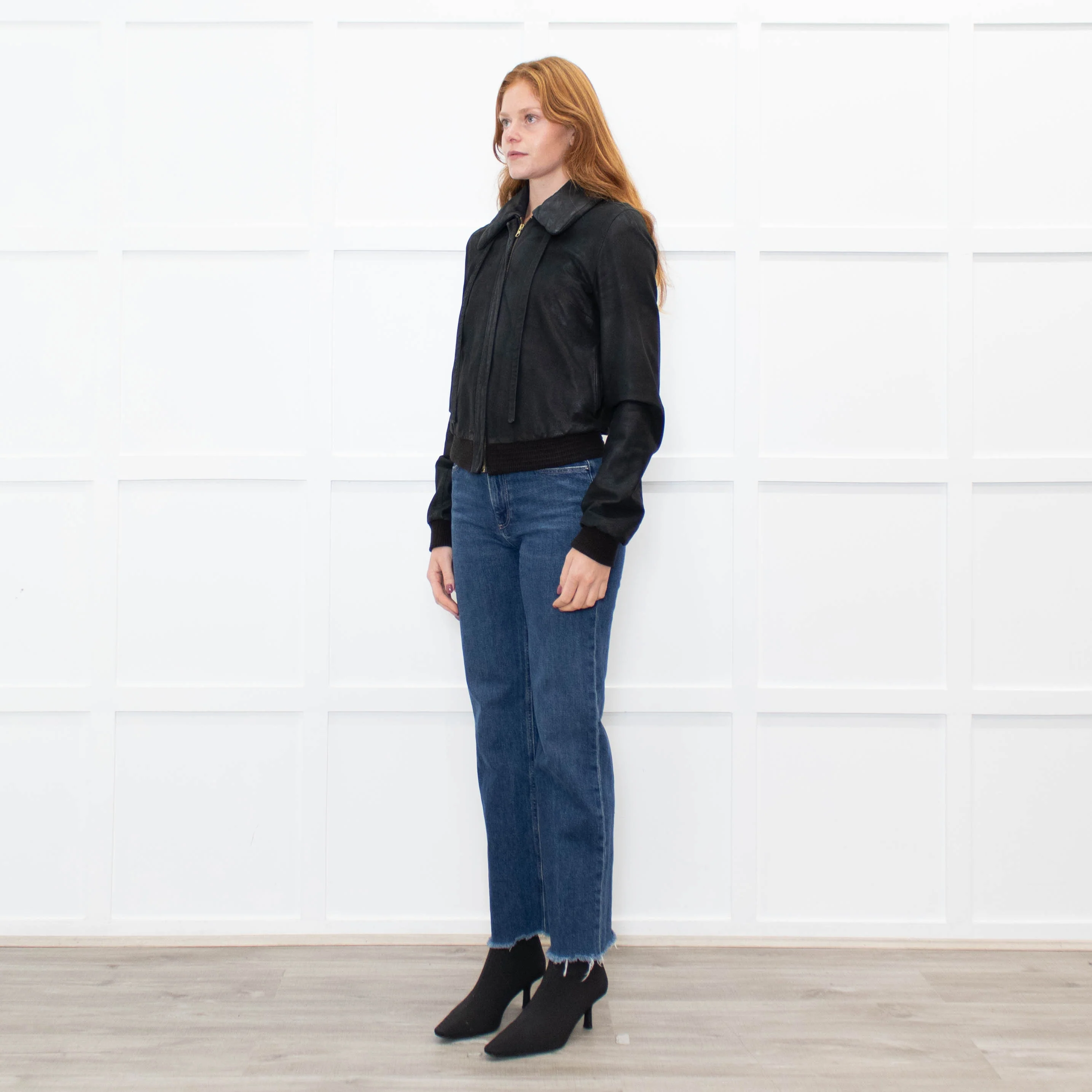 Joseph Black Slim Fit Leather Jacket - Image 3
