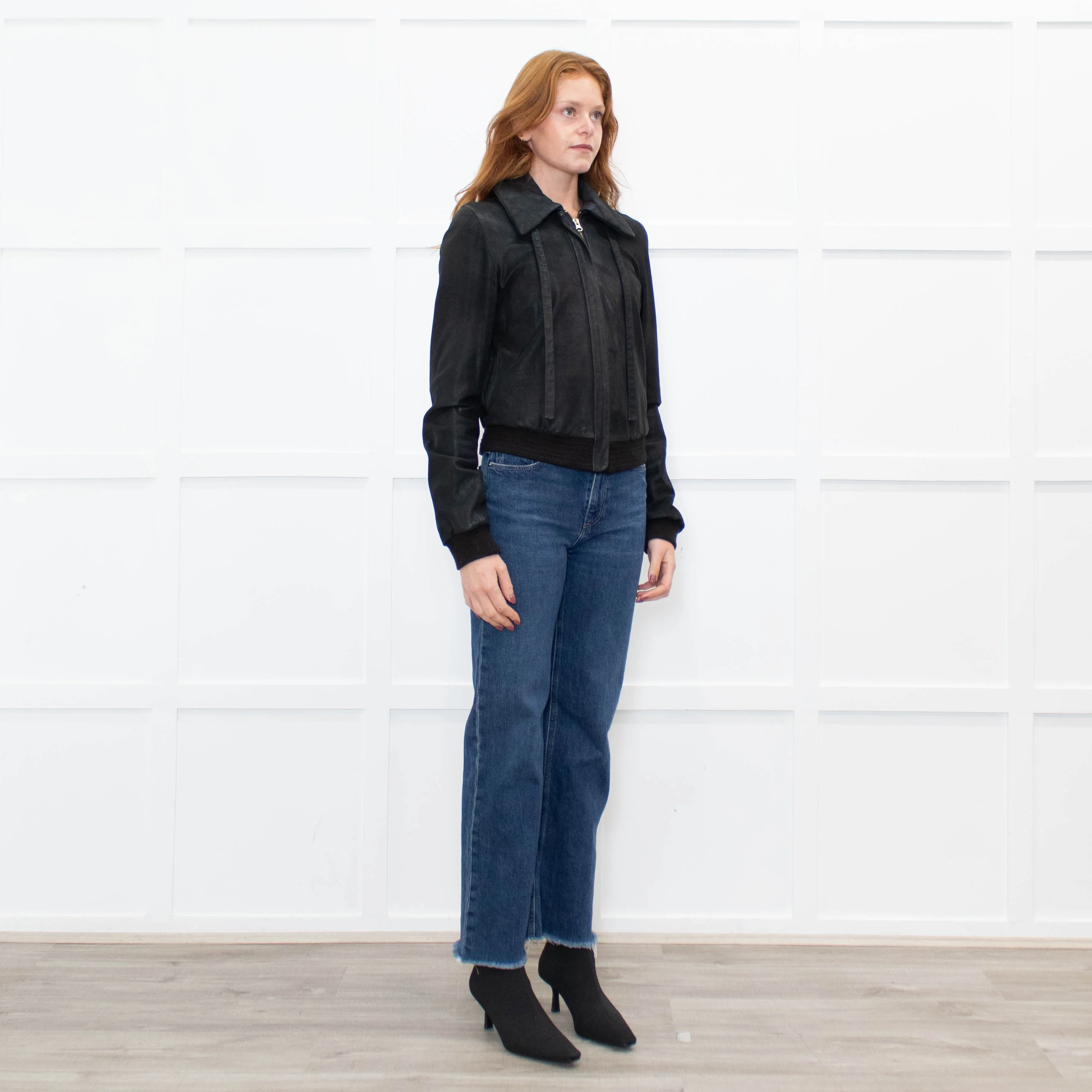 Joseph Black Slim Fit Leather Jacket - Image 7