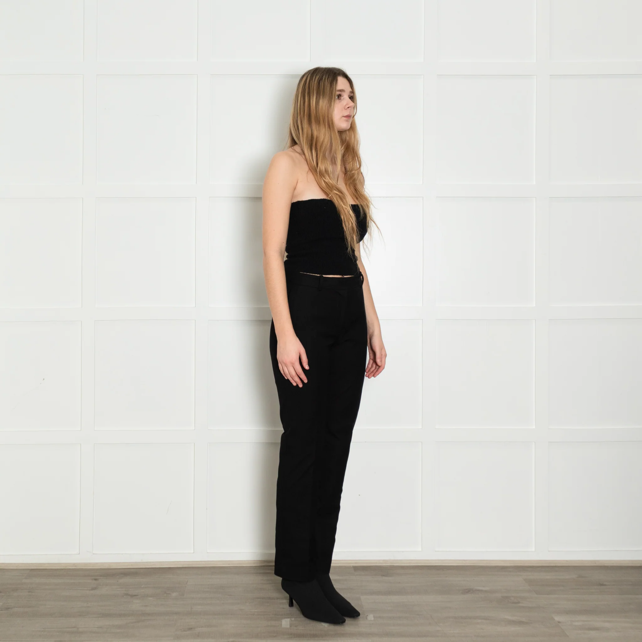 Joseph Black Straight Leg Tailored Trousers - Image 7