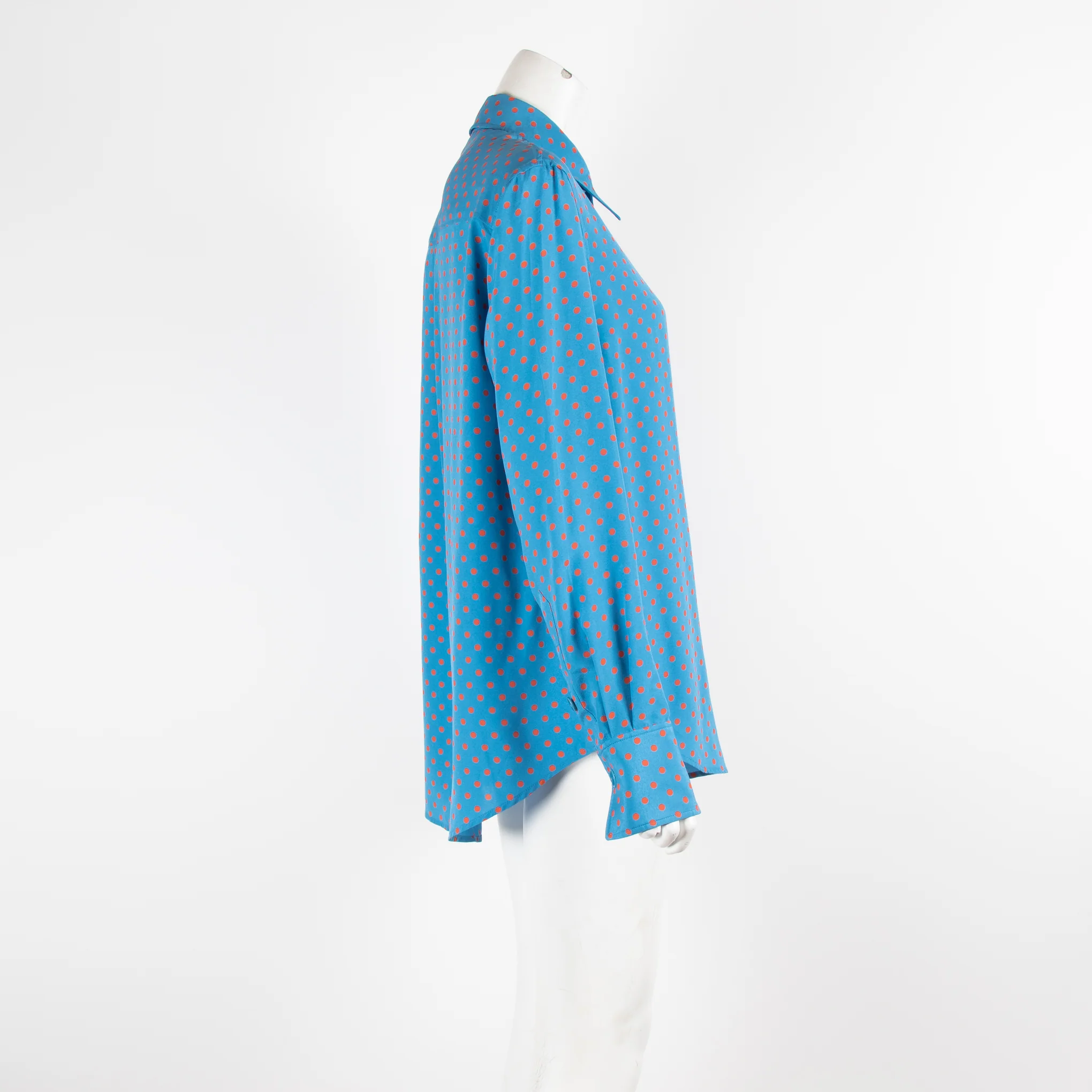 Joseph Blue Shirt With Orange Polka Dots - Image 2