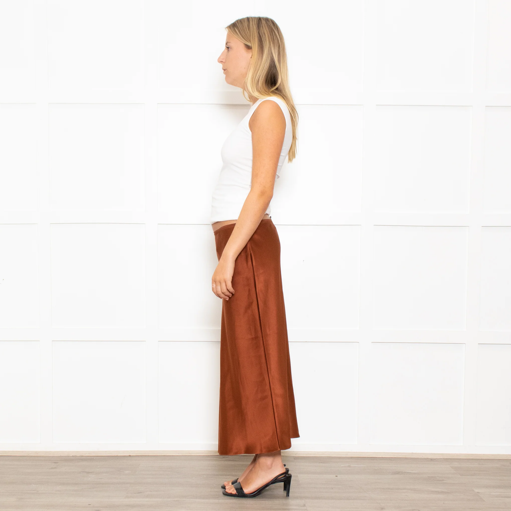 Joseph Bronze Slip Skirt - Image 4