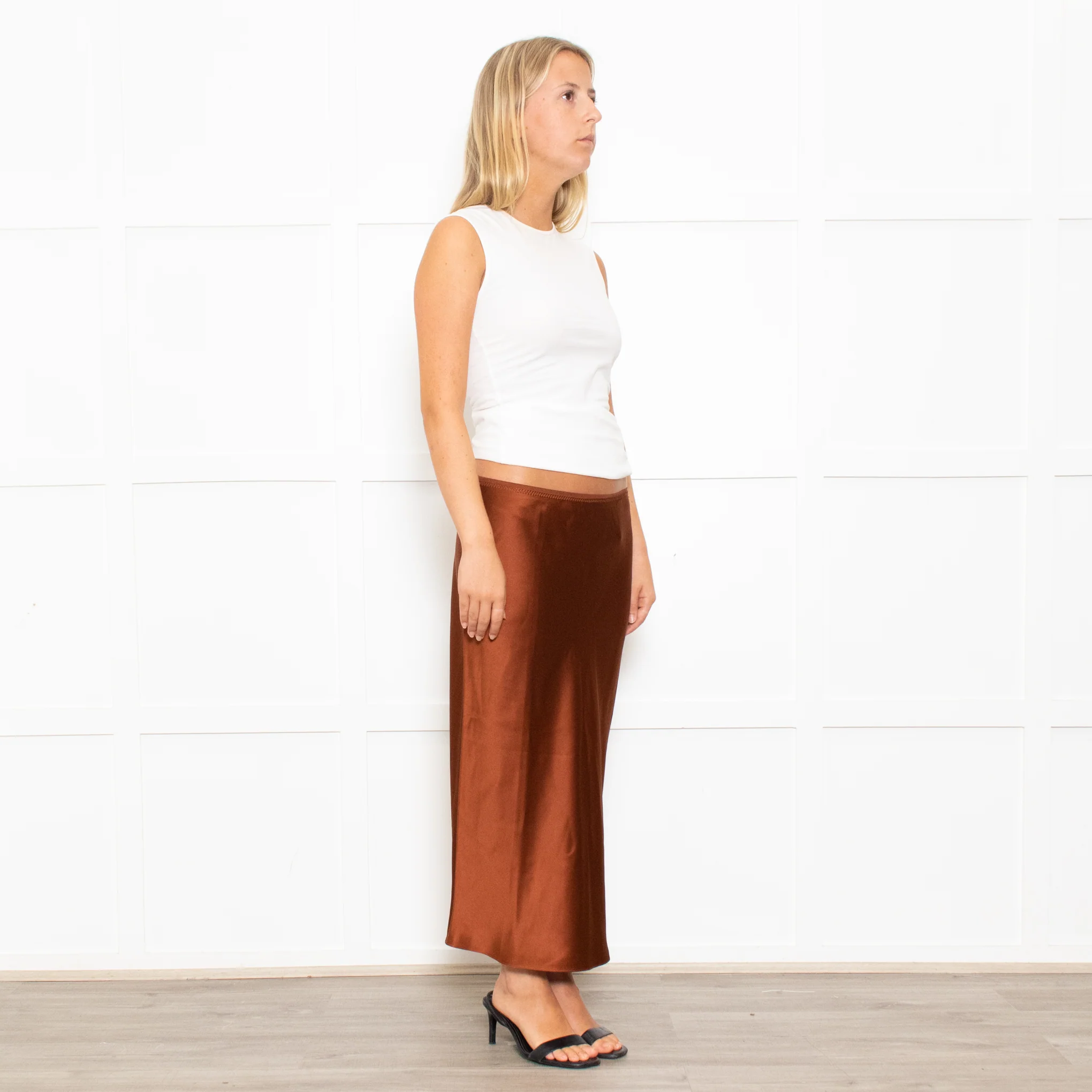 Joseph Bronze Slip Skirt - Image 7