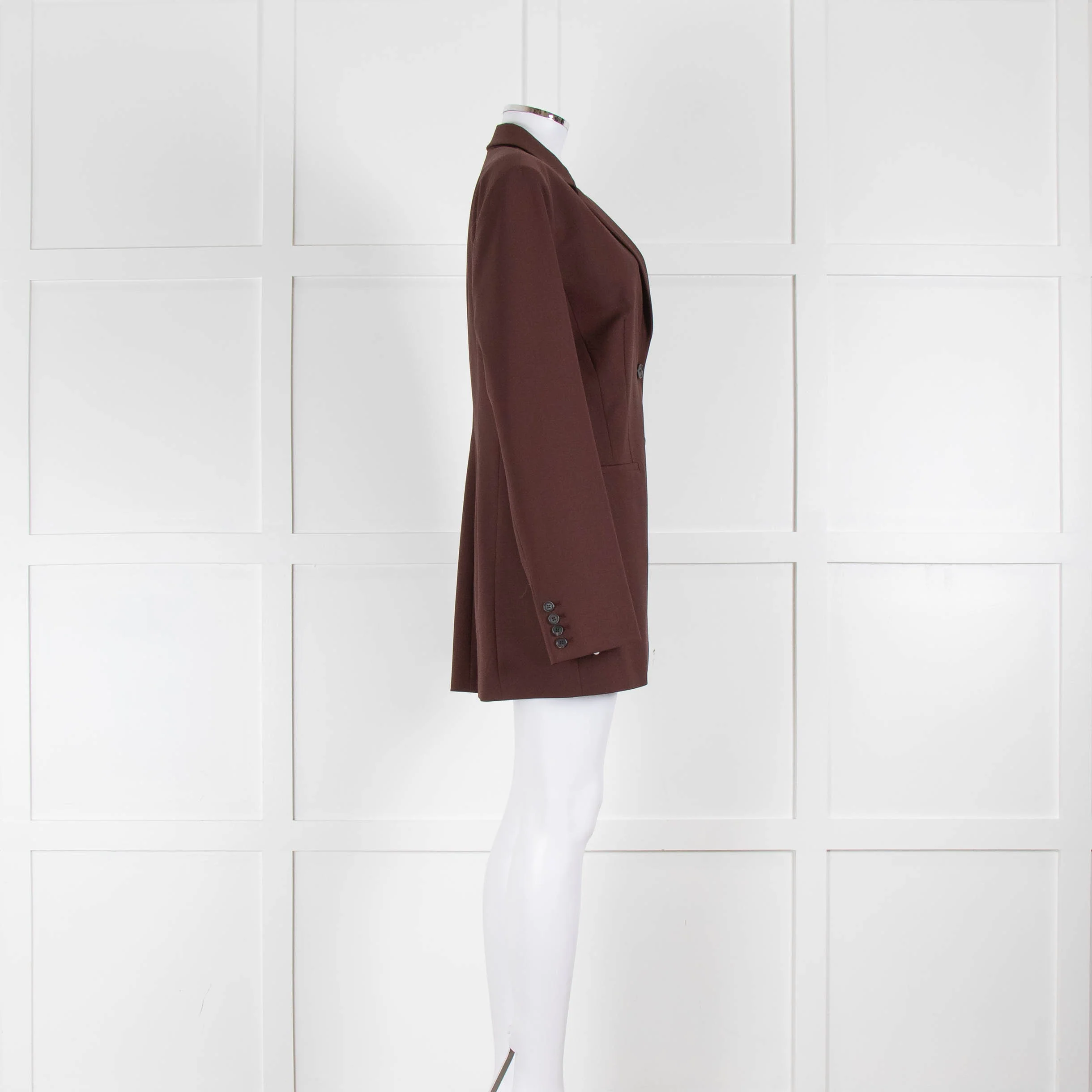 Joseph Burgundy Long Line Jacket - Image 2