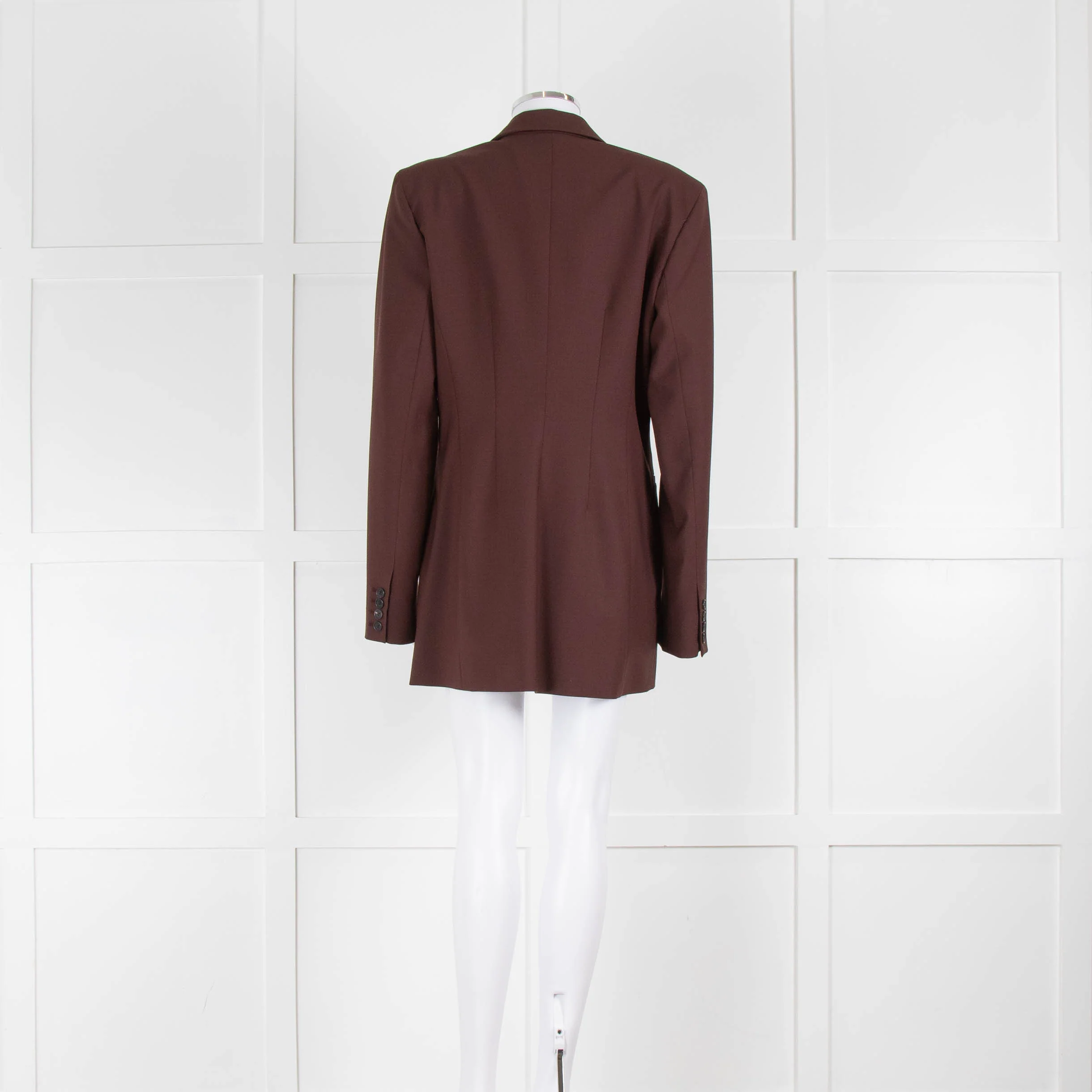 Joseph Burgundy Long Line Jacket - Image 3