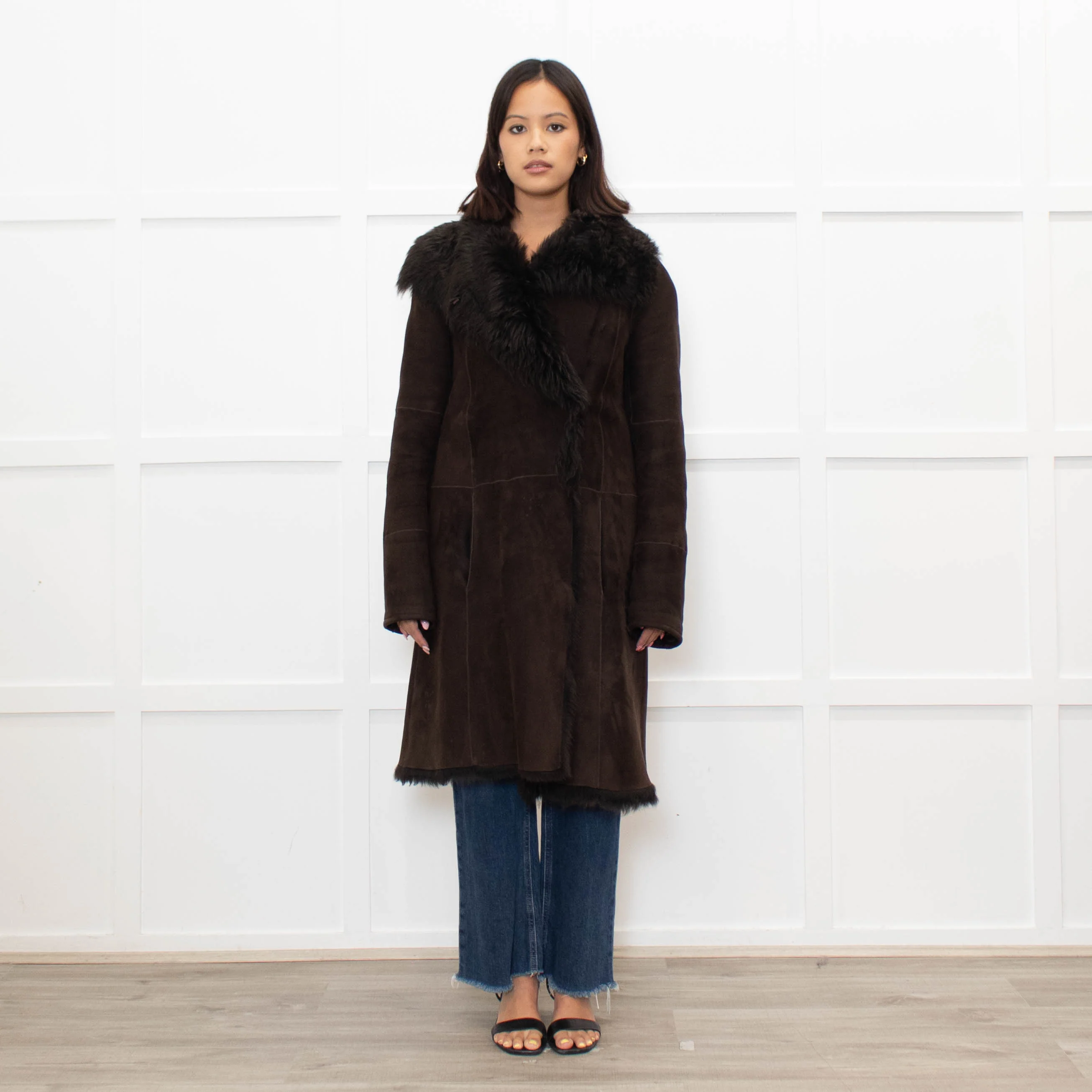 Joseph Brown Shearling Coat