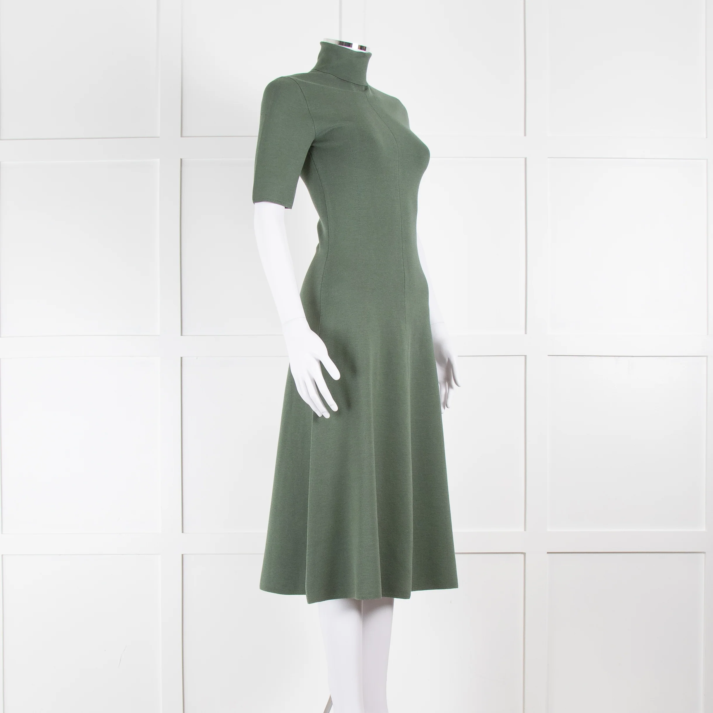 Joseph Green High Neck Short Sleeve Dress - Image 2