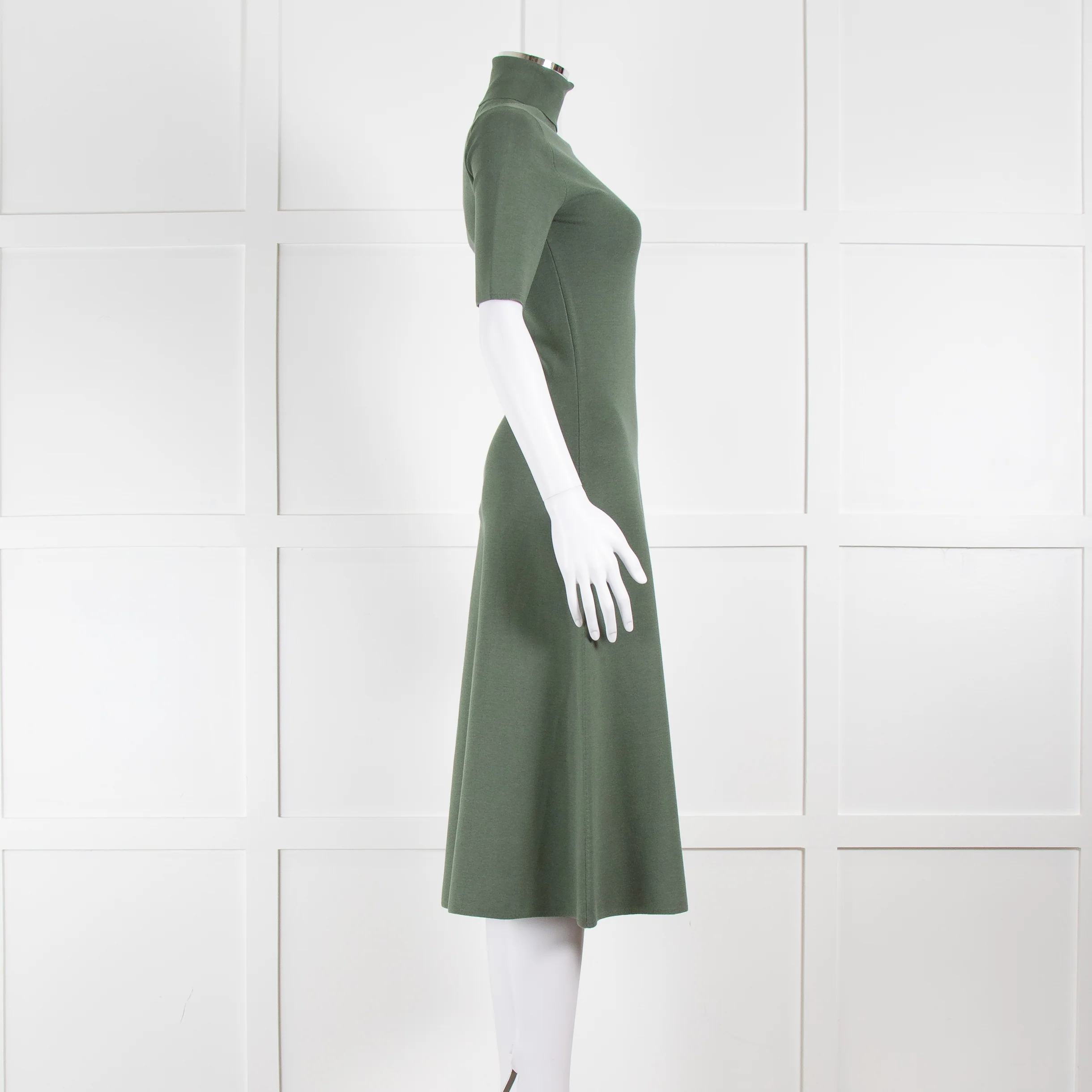 Joseph Green High Neck Short Sleeve Dress - Image 3