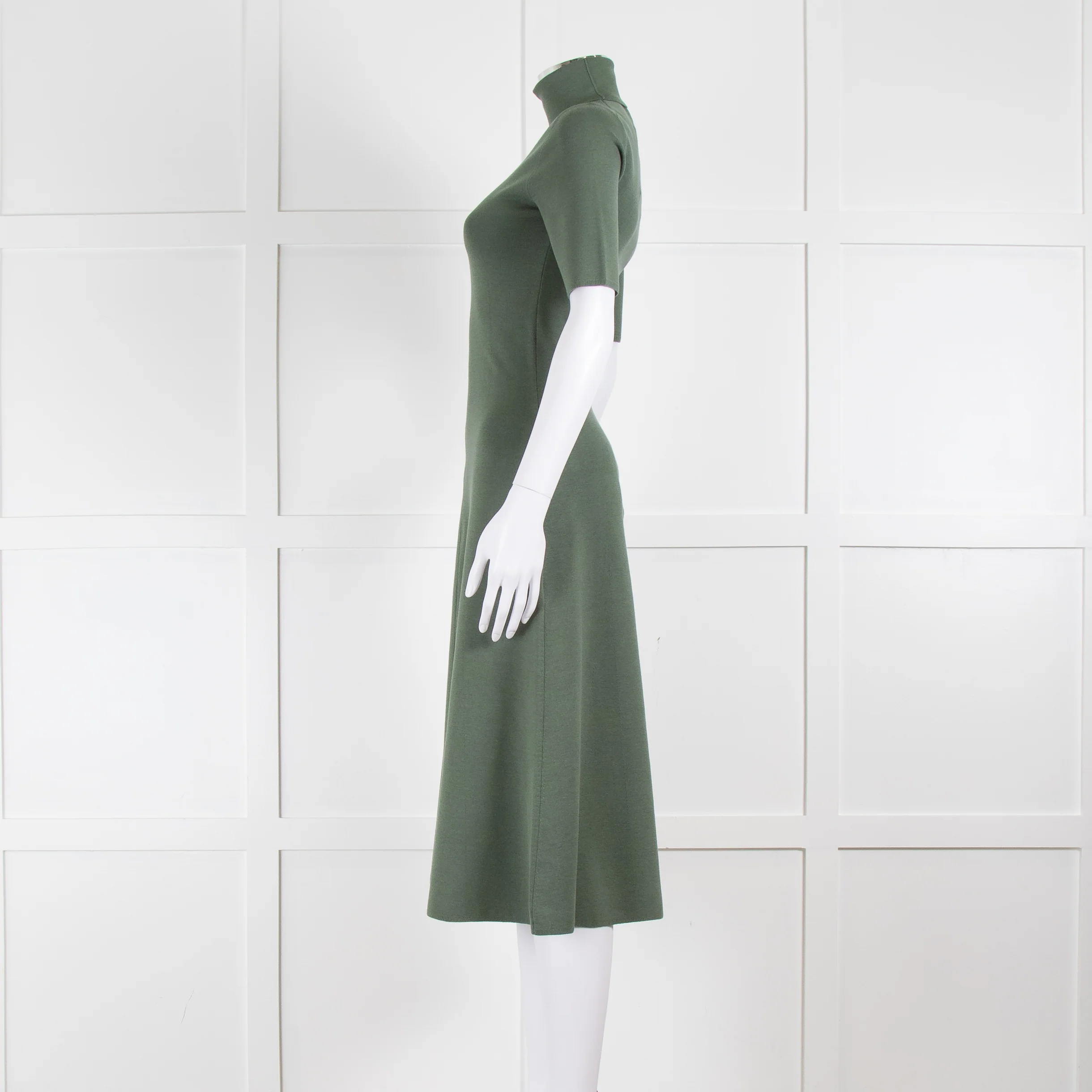 Joseph Green High Neck Short Sleeve Dress - Image 7