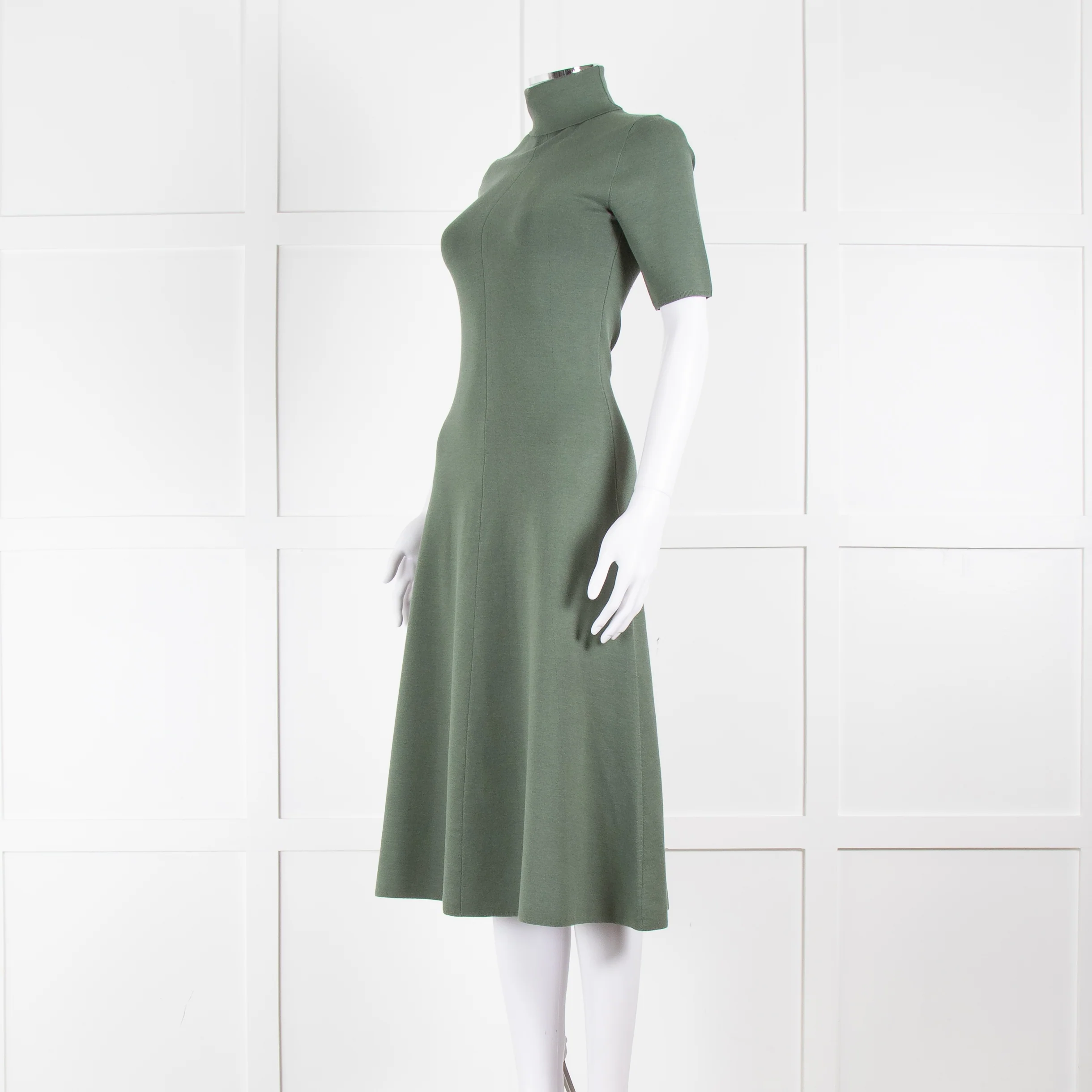 Joseph Green High Neck Short Sleeve Dress - Image 8