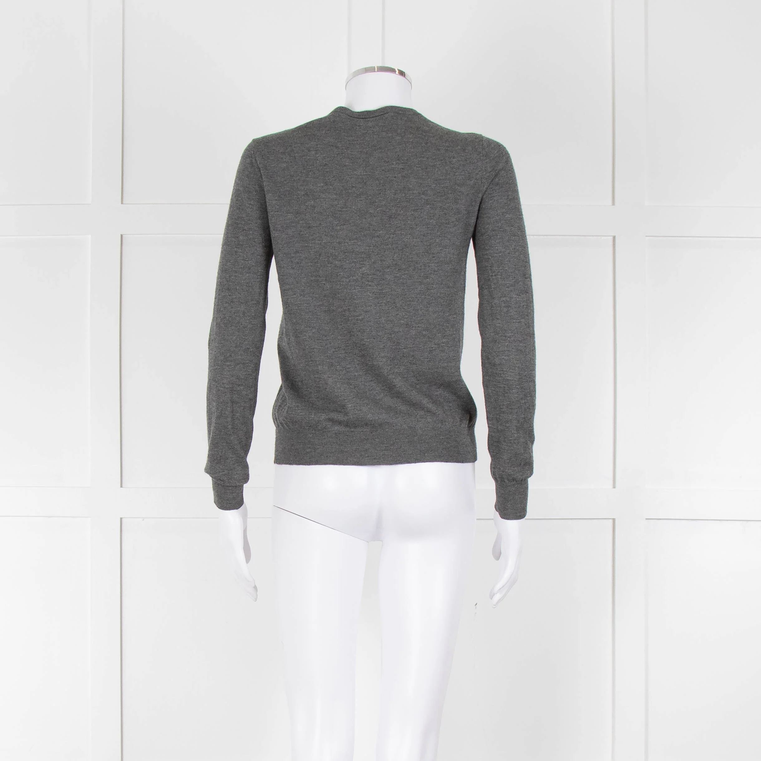 Joseph Grey Cashmere Fine Knit Cardigan - Image 5