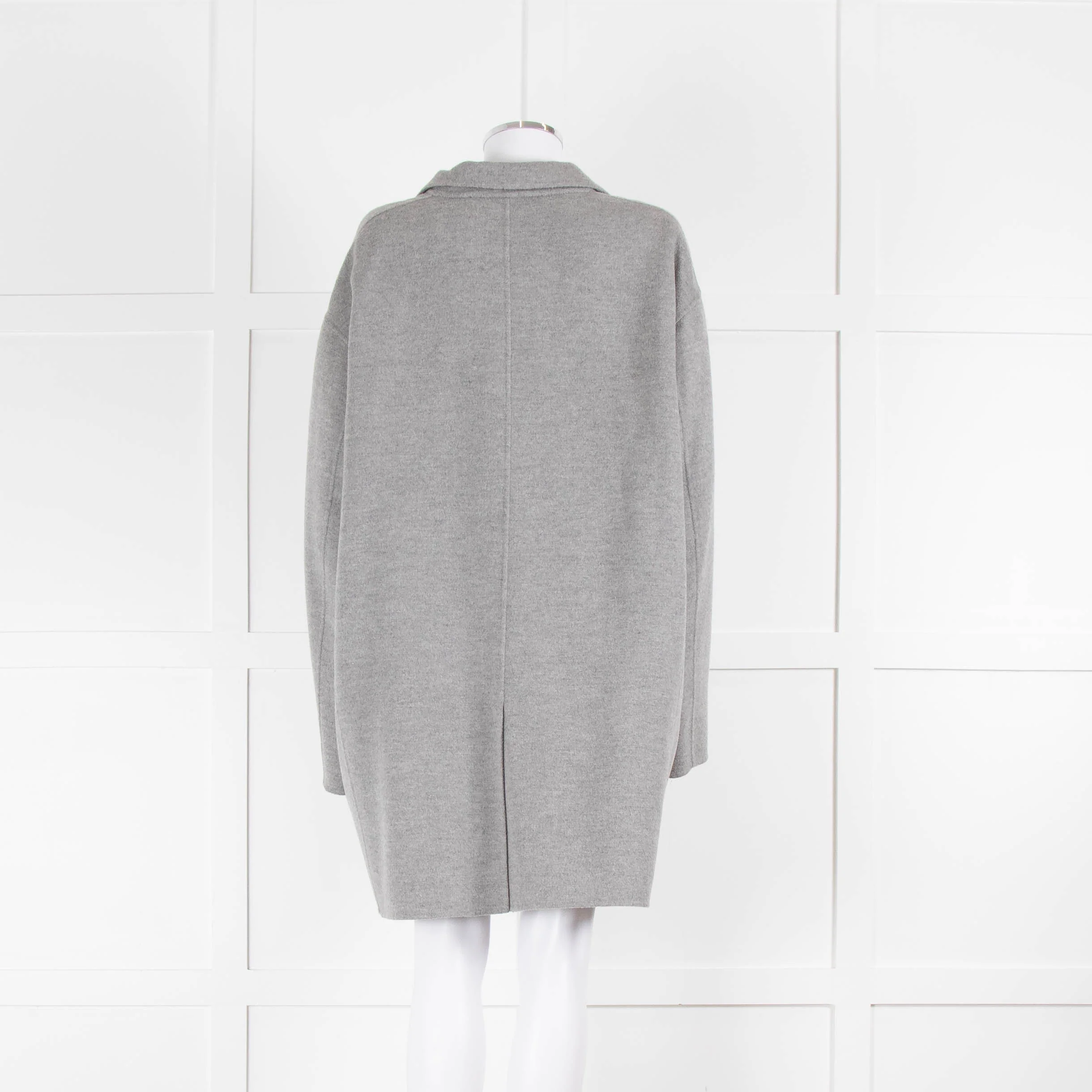 Joseph Grey Double Faced Wool and Cashmere Mix Short Coat - Image 3