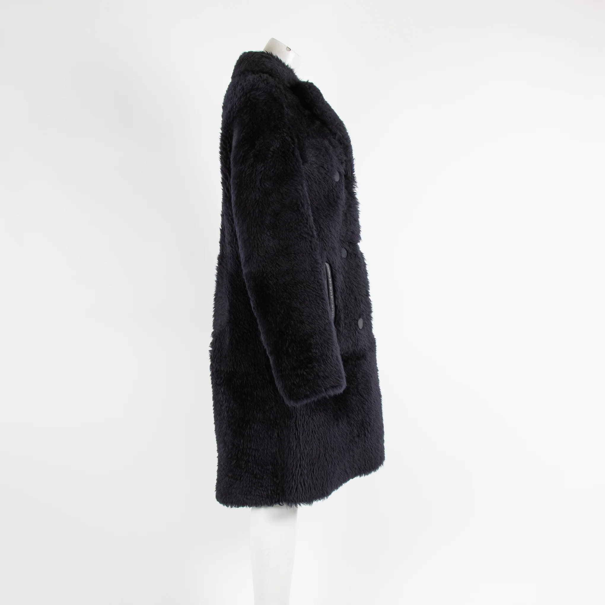 Joseph Navy Shearling Teddy Coat - Image 2