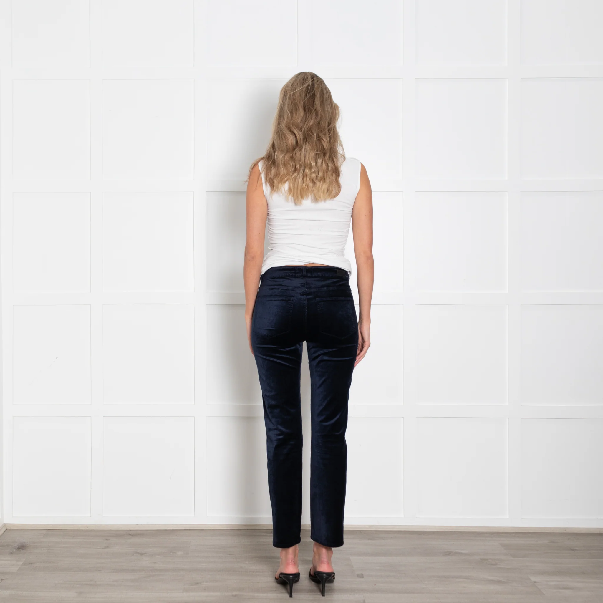 Joseph Navy Velvet Trousers - Image 5