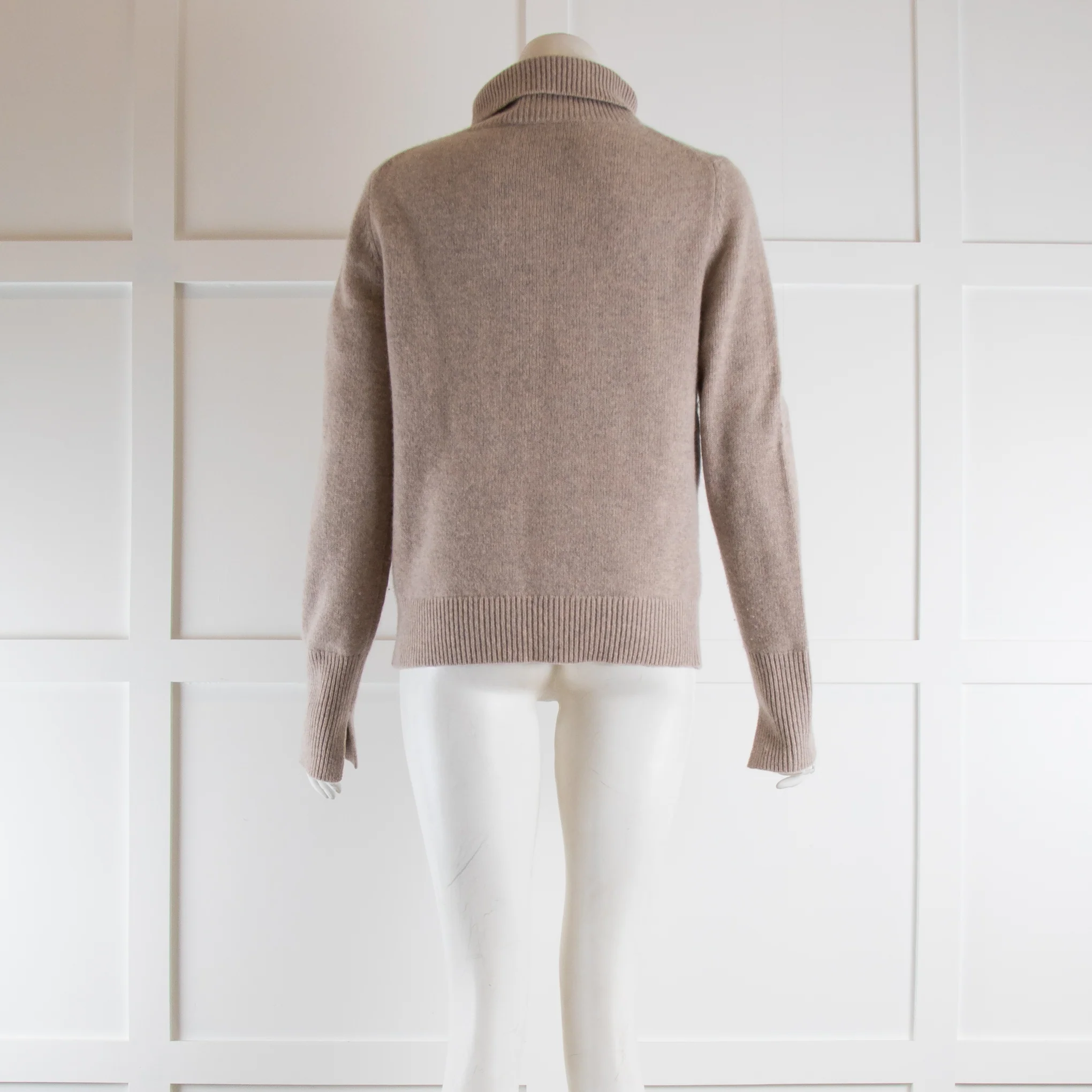 Joseph Oatmeal Cashmere Jumper - Image 3