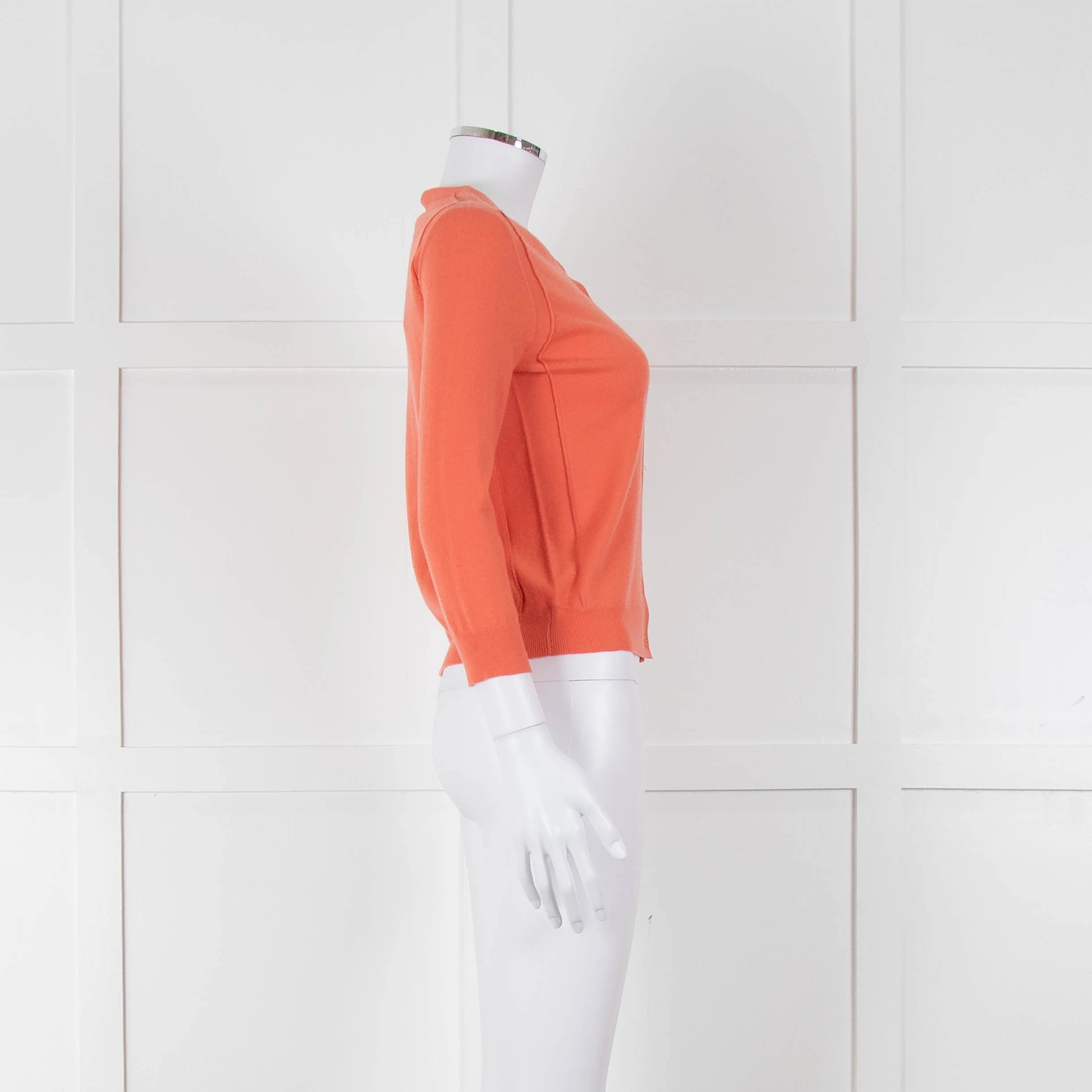 Joseph Orange Cashmere Short Cardigan - Image 3