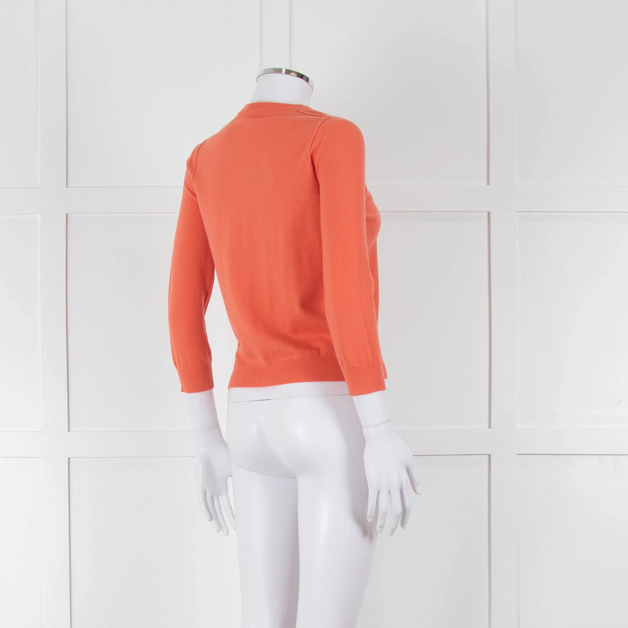 Joseph Orange Cashmere Short Cardigan - Image 4