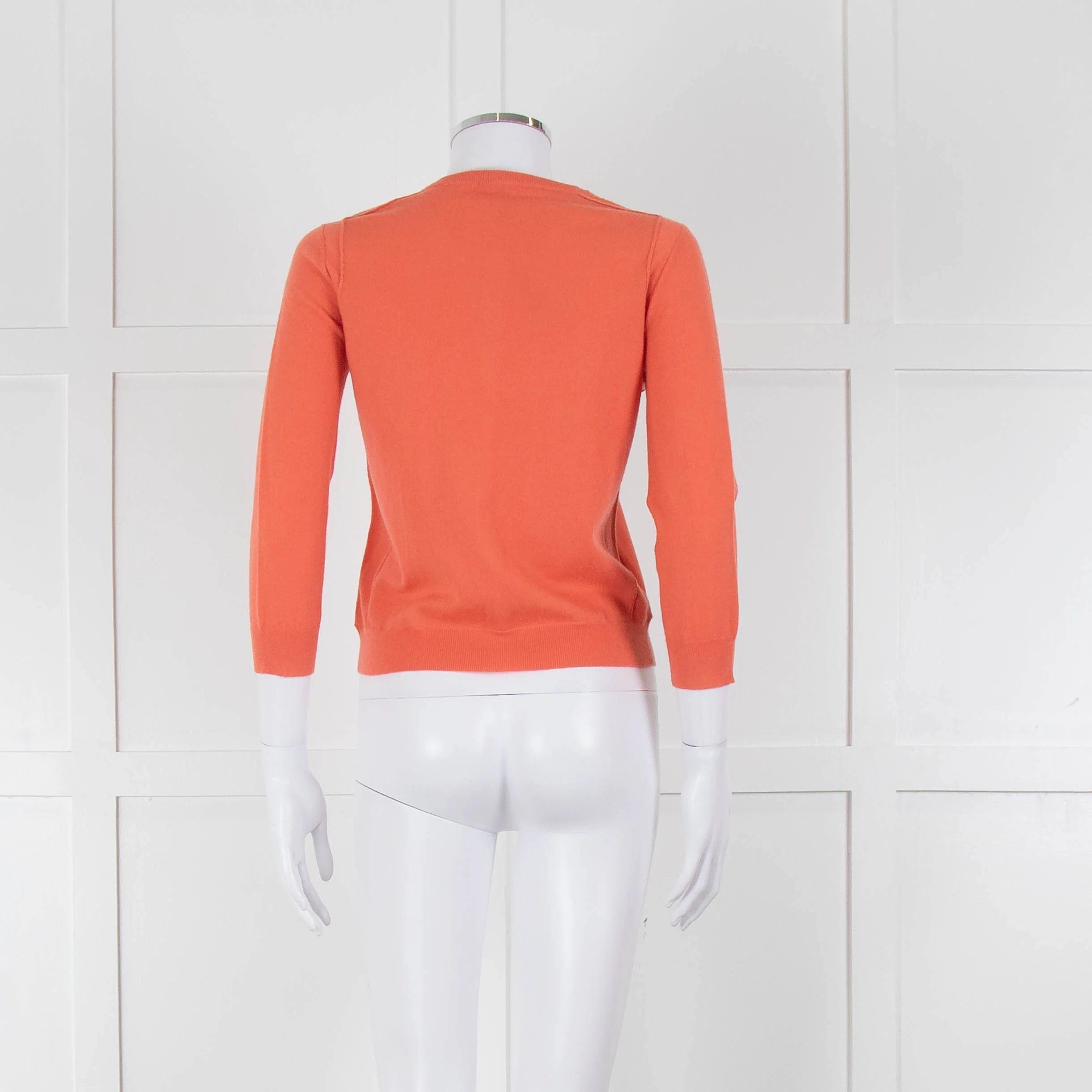 Joseph Orange Cashmere Short Cardigan - Image 5