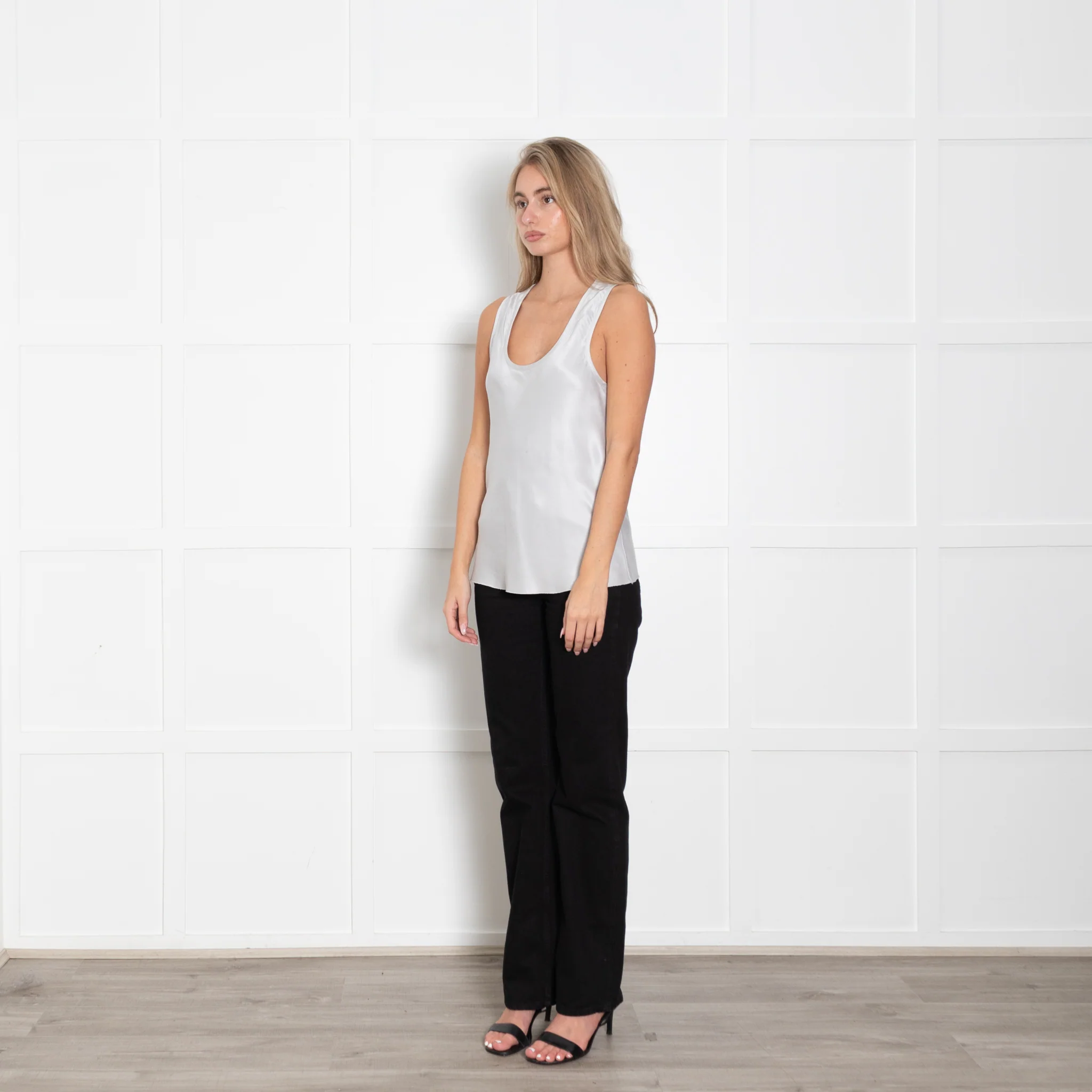 Joseph Pale Grey Sleeveless Vest - Image 3