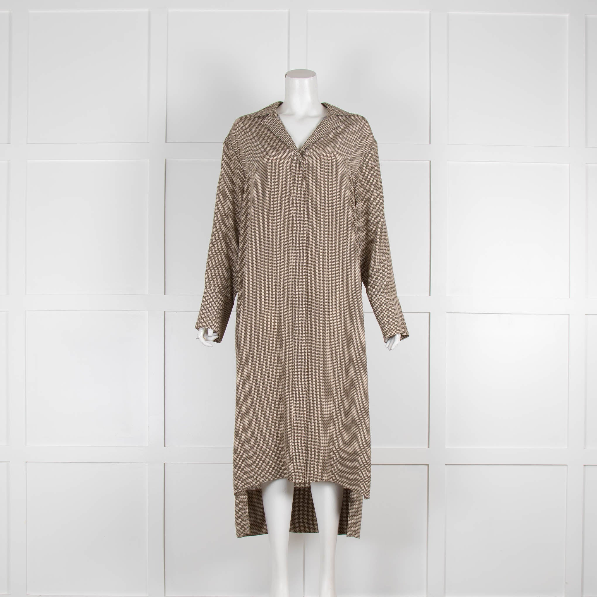 Joseph Patterned Silk Shirt Dress