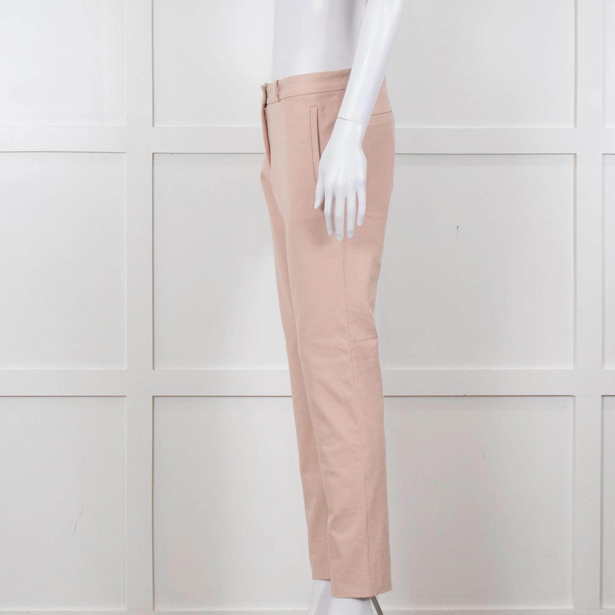 Joseph Peach Cotton Slim Leg Trousers - Image 2