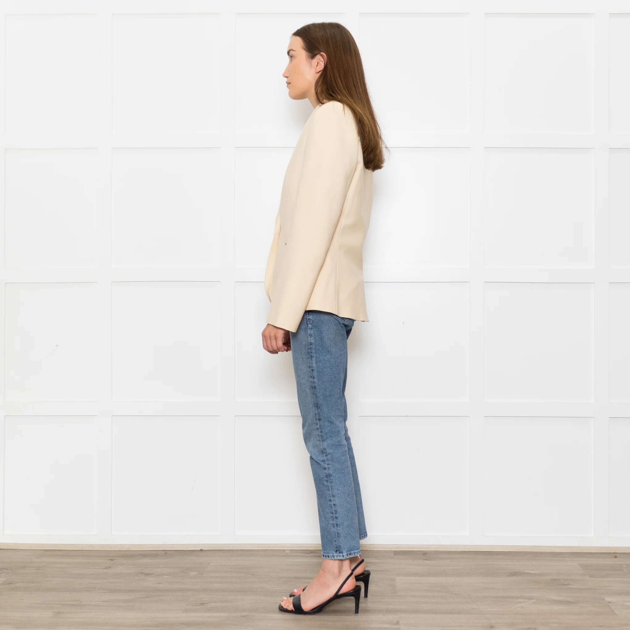 Joseph Pale Yellow/ Cream Wool Blazer - Image 4