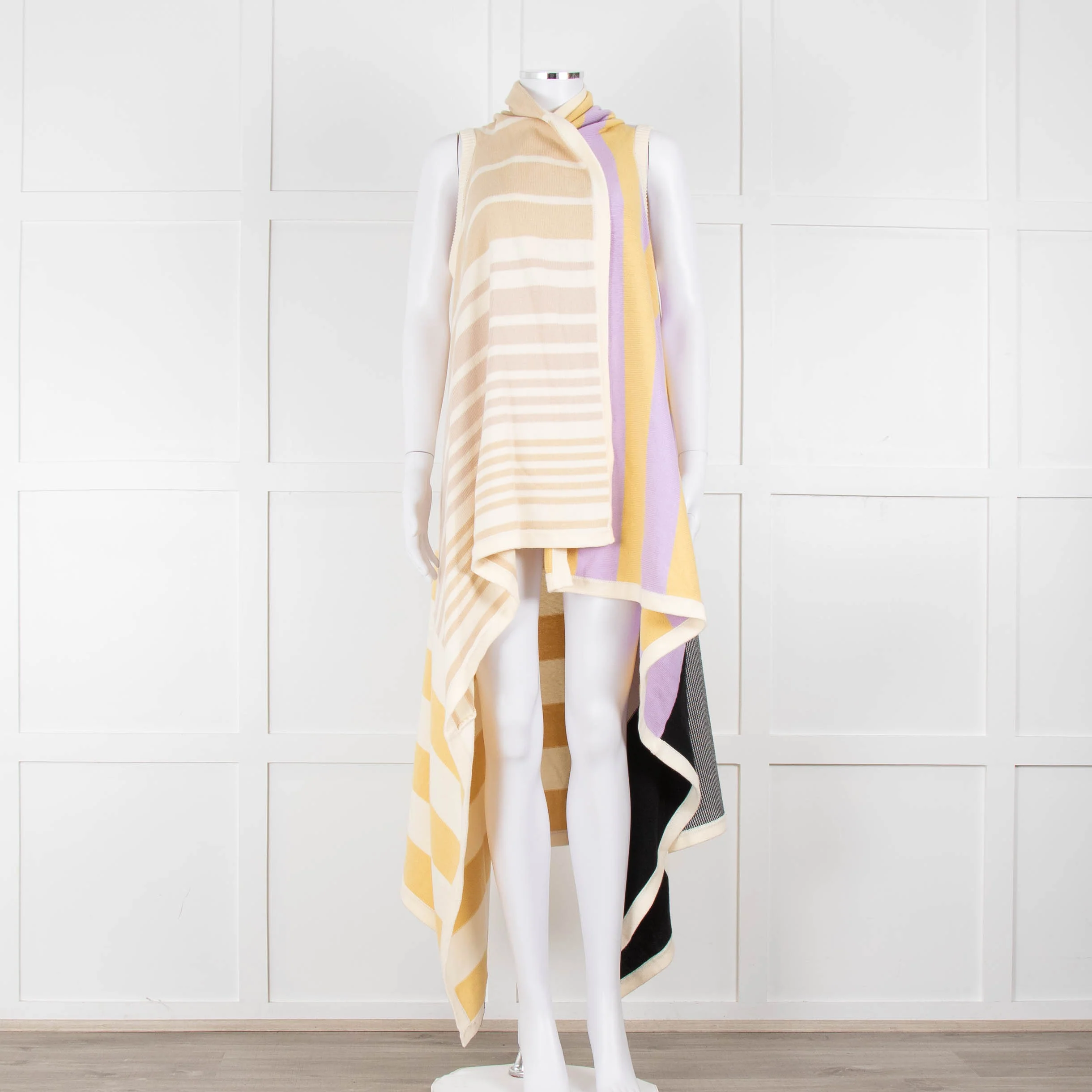 Joseph Yellow, Cream, Lilac and Black Knitted Cape