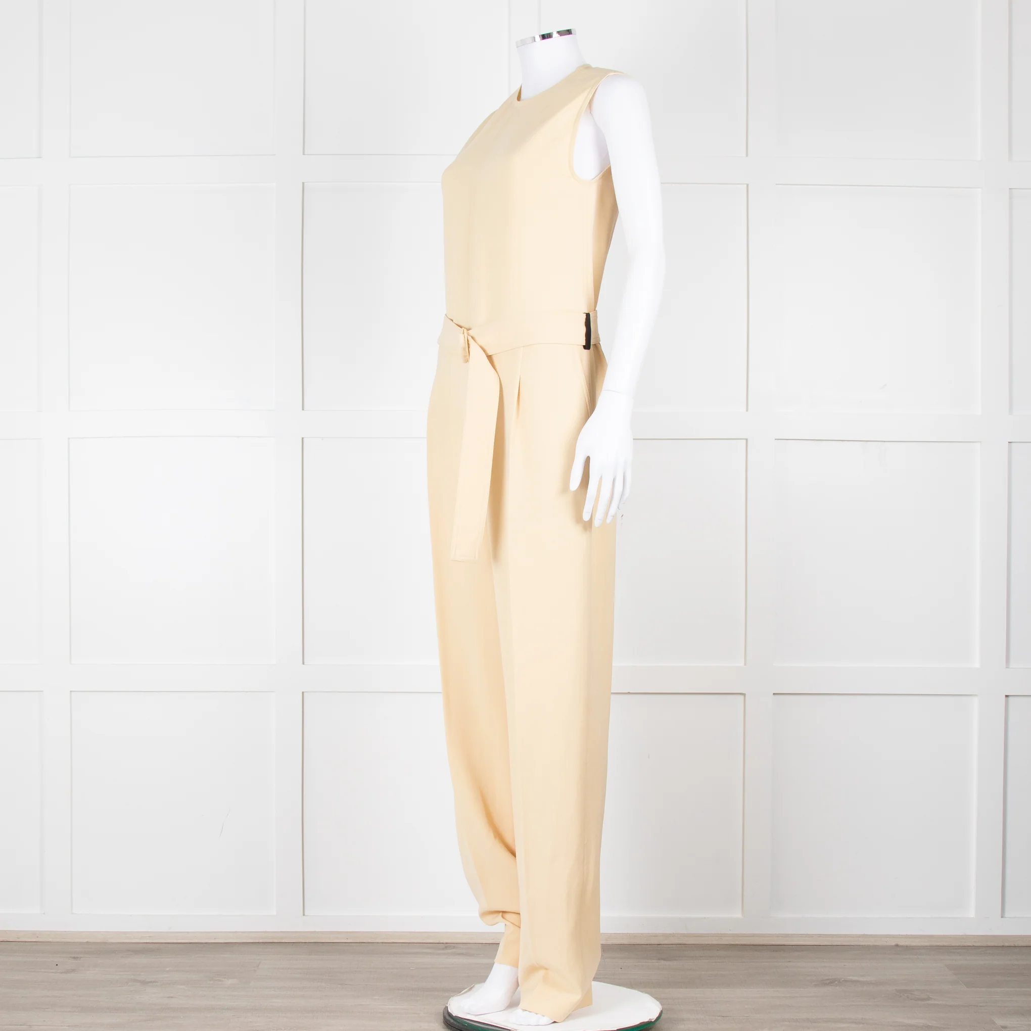 Joseph Yellow Sleeveless Belted Jumpsuit - Image 2