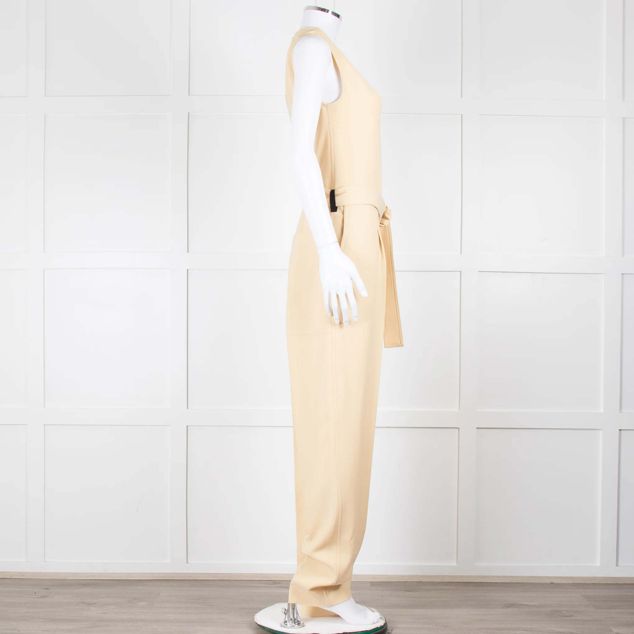 Joseph Yellow Sleeveless Belted Jumpsuit - Image 7