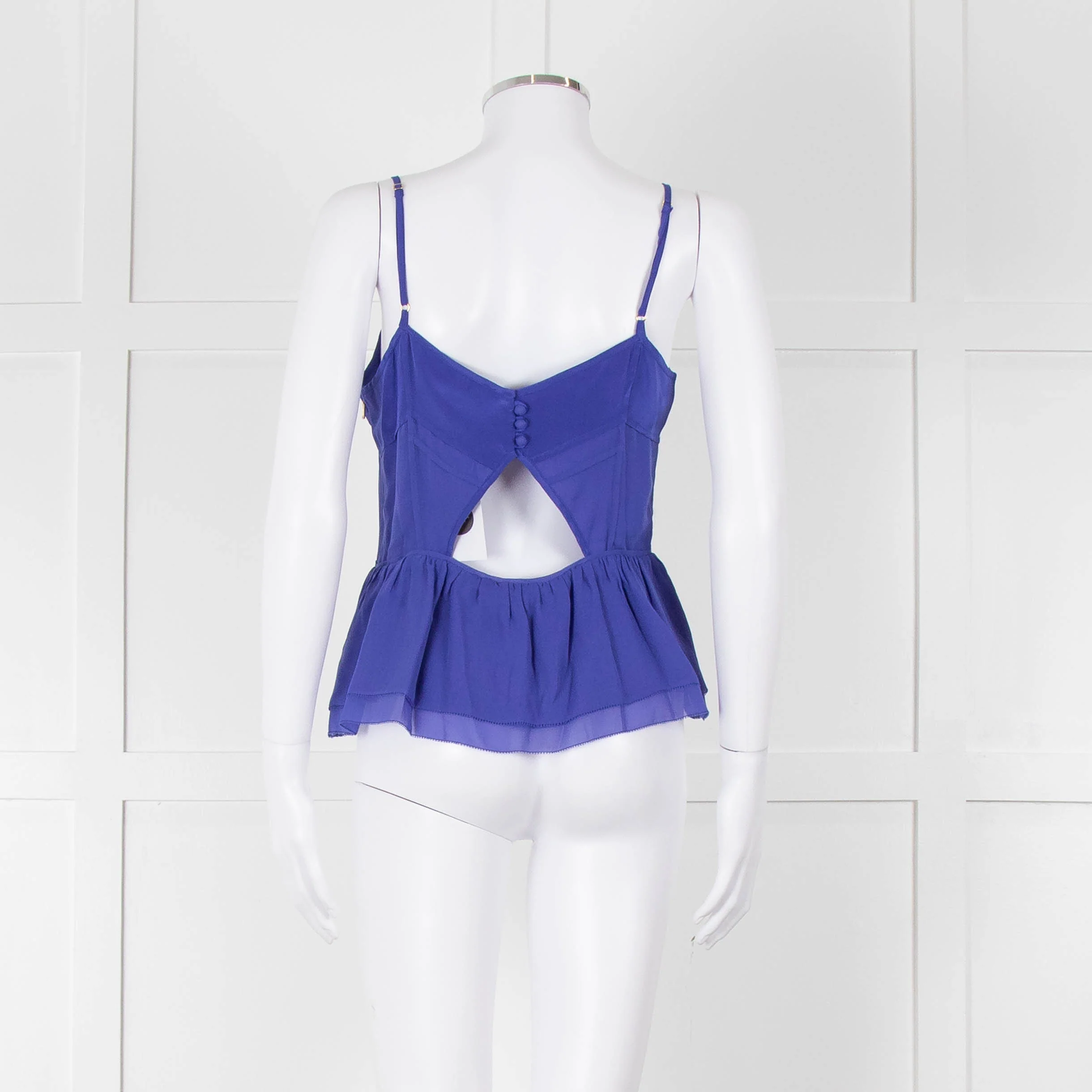 Juicy Couture Purple Silk Cut Out Back Camisole - Image 5